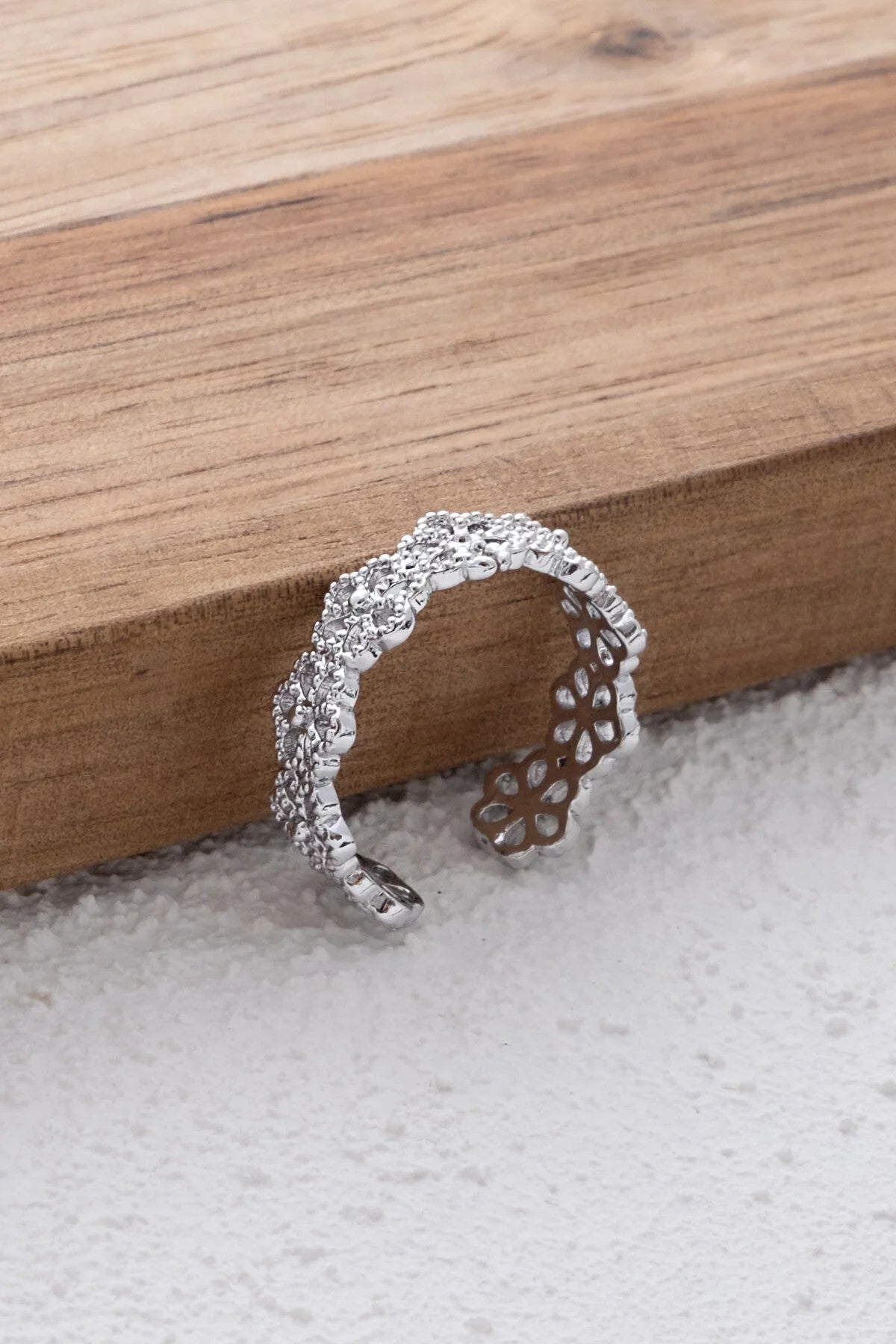 Çiçek Modelli Yüzük Dantel Model Free Size Ayarlamalı Ölçü