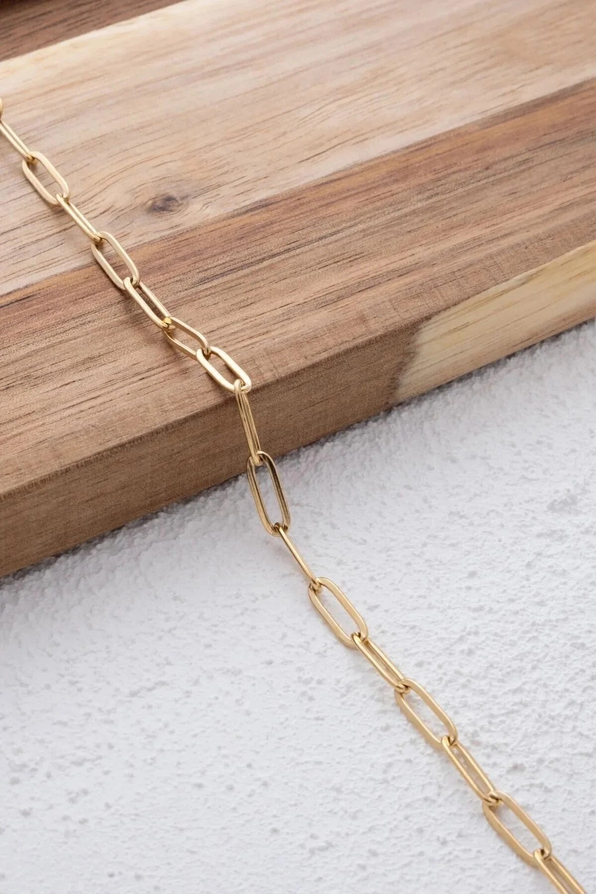 Çelik Ataç Erkek Zincir Bileklik 4mm Kararmaz 20cm