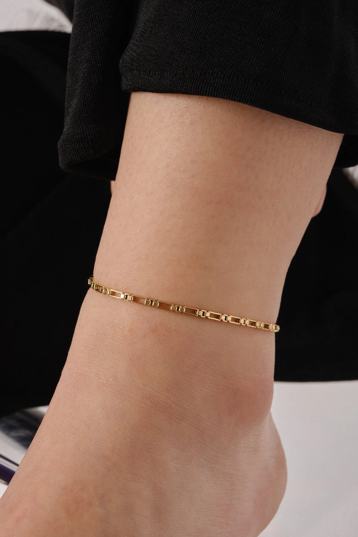 Çelik Dikdörtgen Kare Halhal Günlük Kullanıma Uygun Kutu Dikdörtgen Halhal 2mm 22cm+4cm