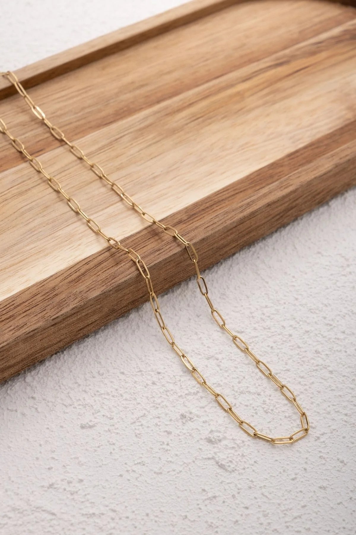 Çelik Ataç Oval Halka Zincir Kolye Günlük Kullanıma Uygun Kararmaz Kablo Zincir Kolye 2mm