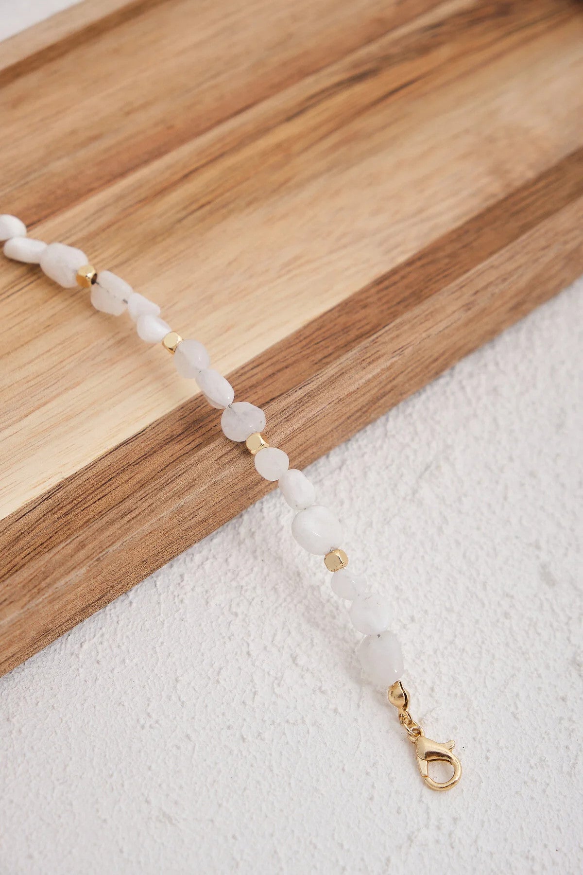 Doğal Taş Bileklik 17cm+4cm El İşi Özel Yapım Gerçek Taş