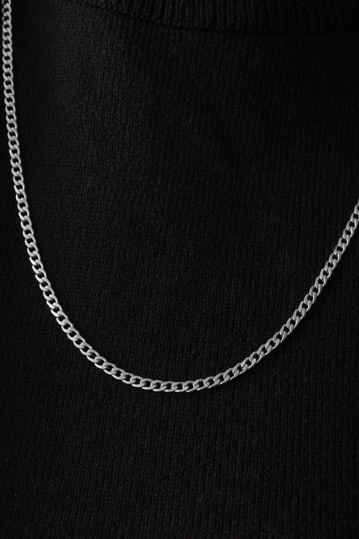 Çelik İnce Gurmet Zincir Kolye Kararmaz 3mm Unisex