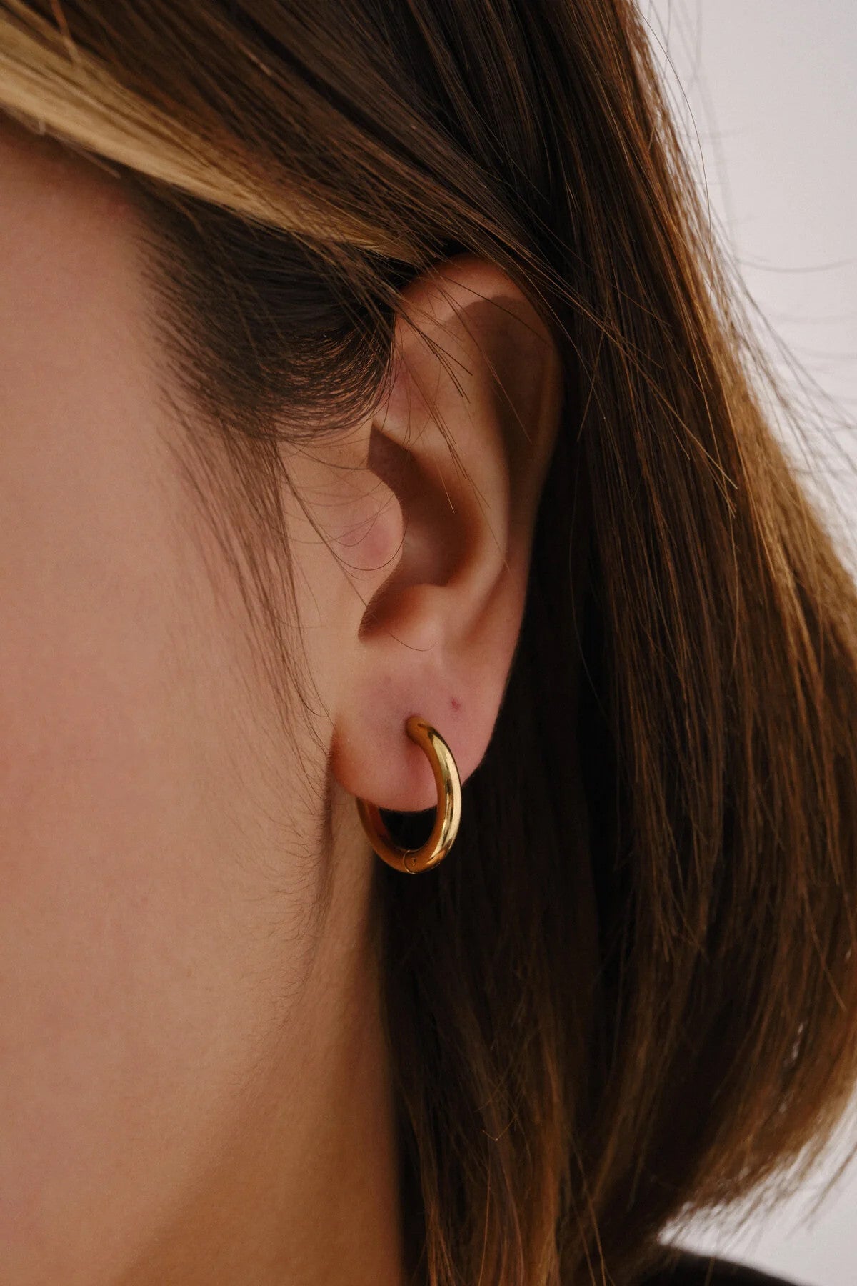 Çelik Halka Küpe Kararmaz Çap 1.8cm Günlük Kullanıma Uygun Boru Küpe