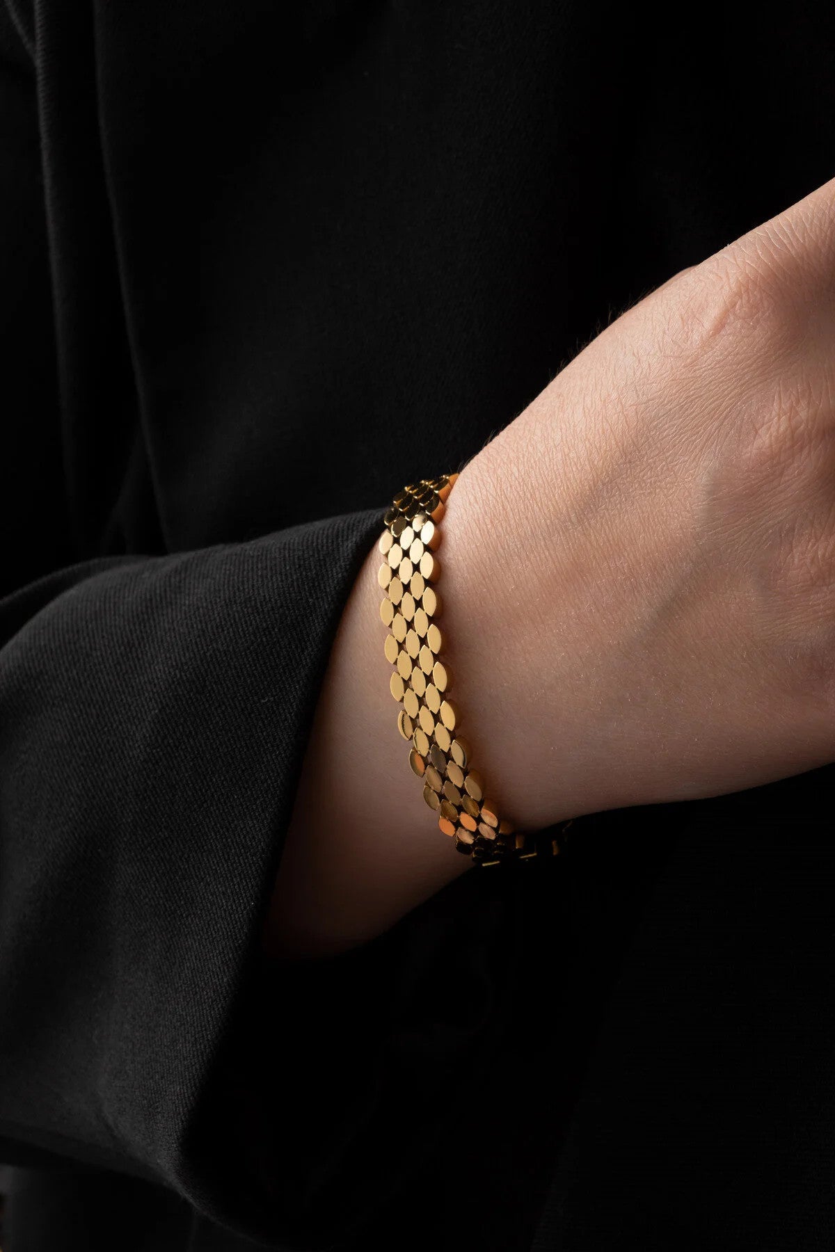 Çelik Arpa Kelepçe Bileklik Kararmaz