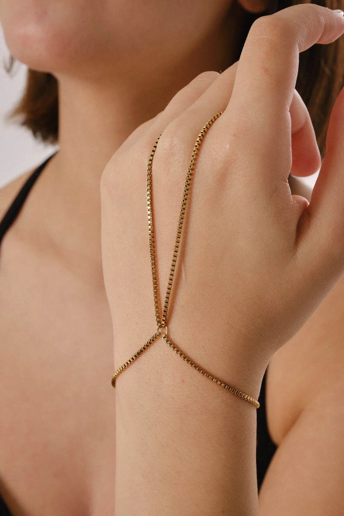 Çelik Kutu Kare Şahmeran Kutu Zincir Bileklik Şahmeran