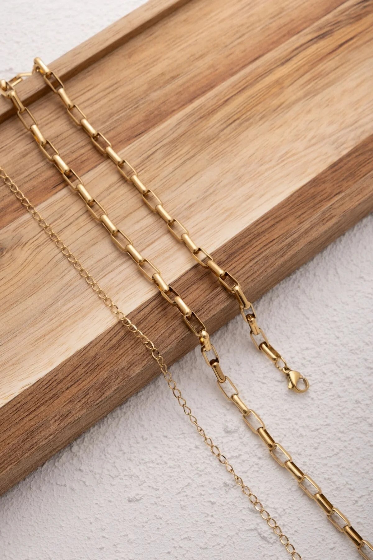 Çelik İnce Dikdörtgen Bel Zinciri Kararmaz 4mm 60+75cm Günlük Kullanıma Uygun