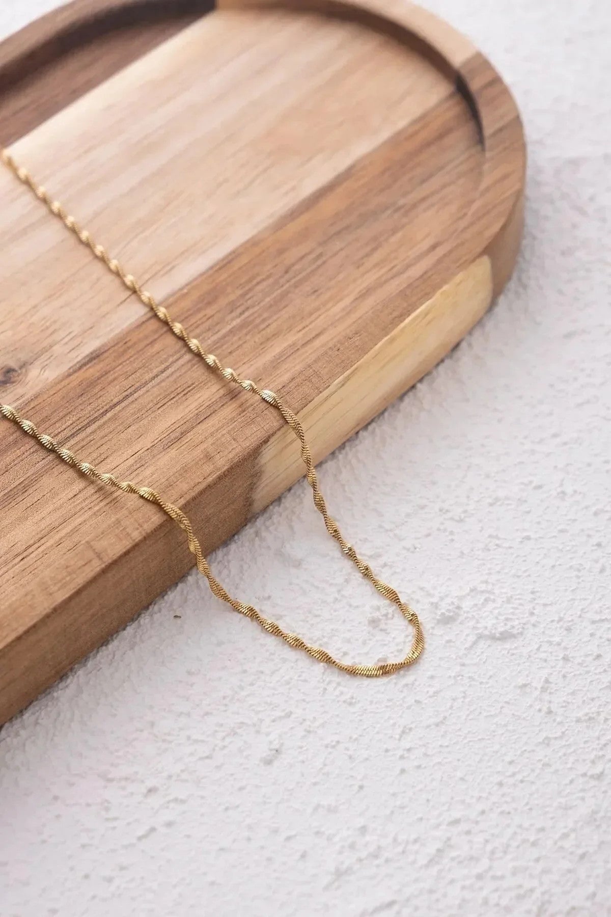 Çelik Burgu Erkek Zincir Kolye 1mm Kararmaz 60cm