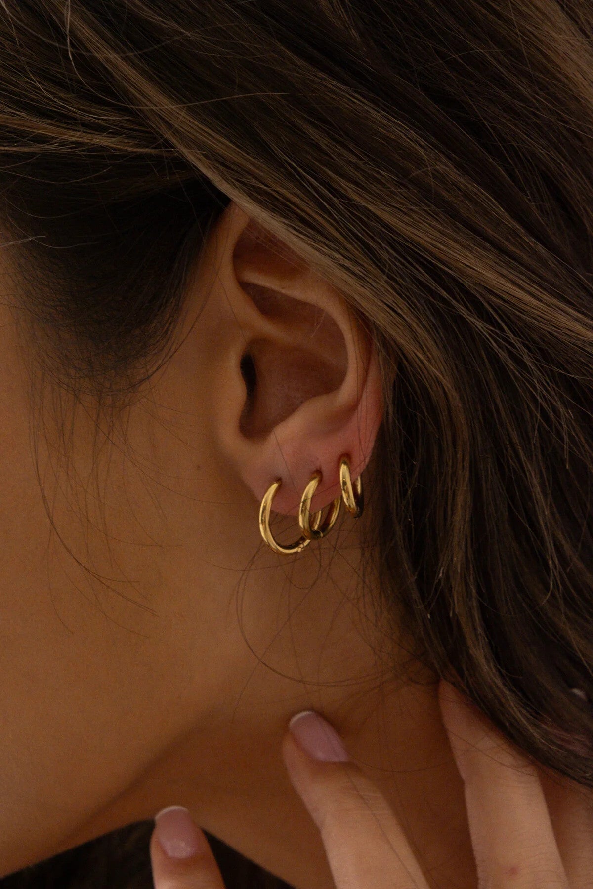 Çelik Halka Küpe Kararmaz 3 Boy 1.2cm-1.4cm-1.6cm Gümüş Kaplama