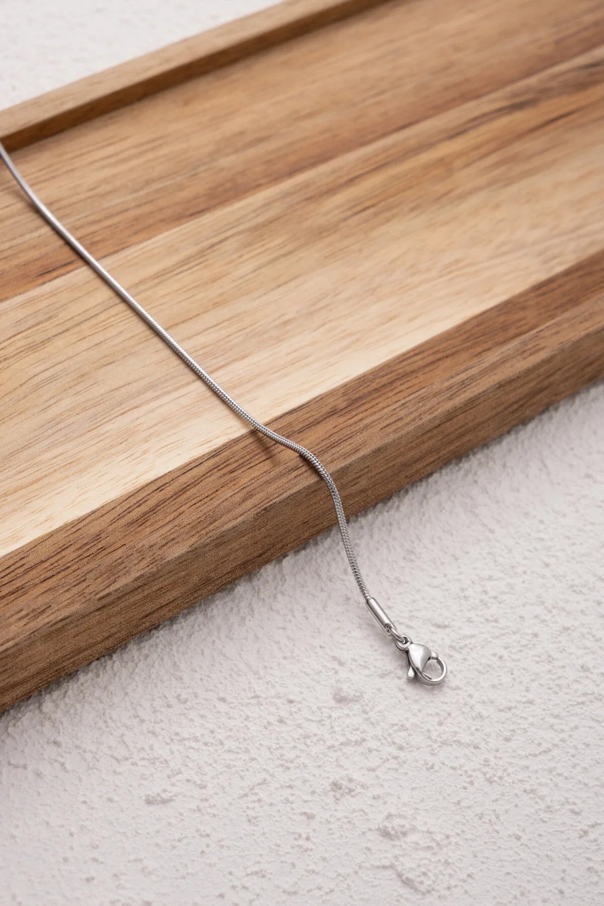 Çelik İnce Yuvarlak İtalyan Zincir Bileklik 1mm Kararmaz Günlük Kullanıma Uygun 17+6cm