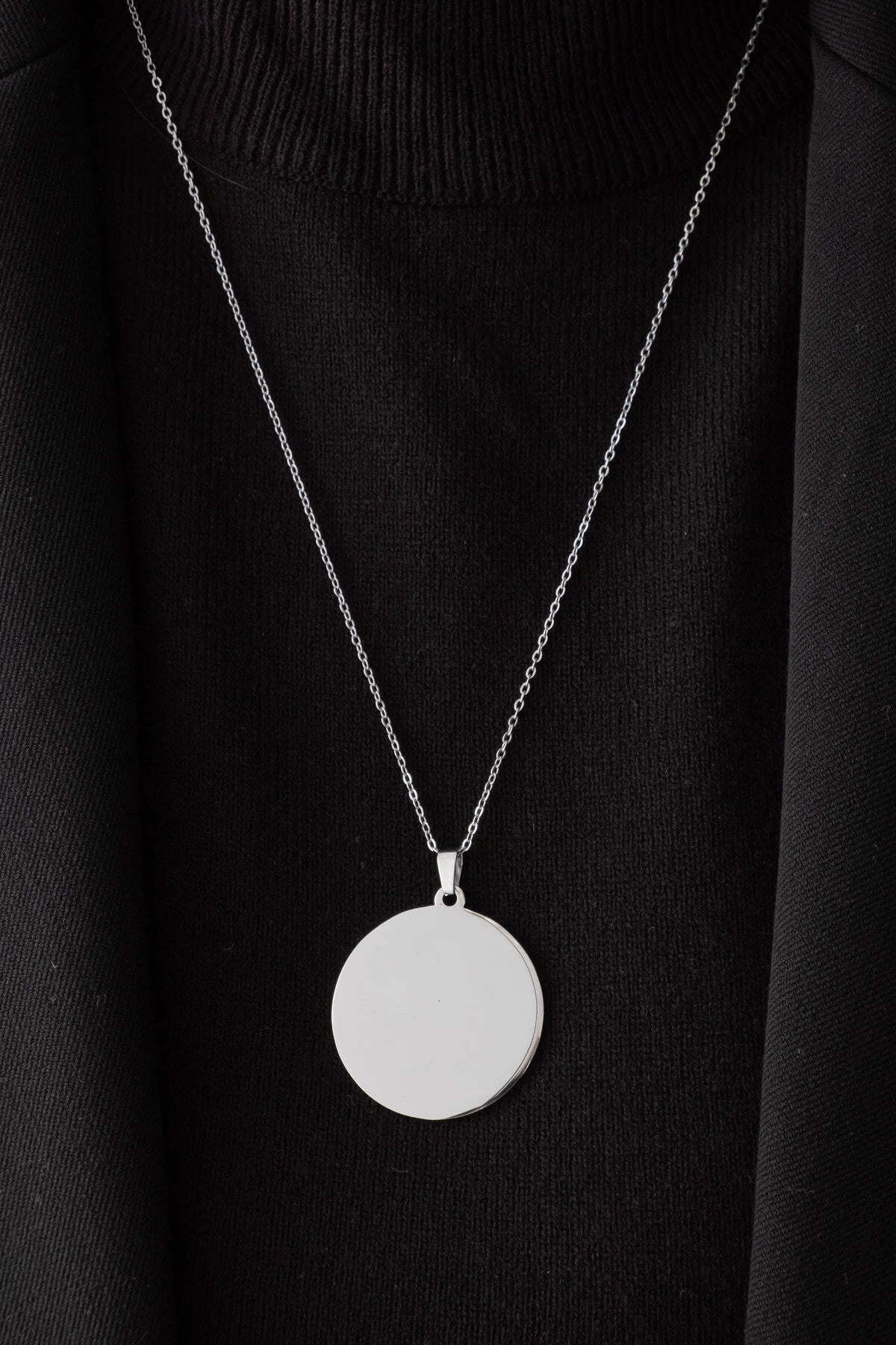 Çelik Çember Kolye Kararmaz Yuvarlak Künye