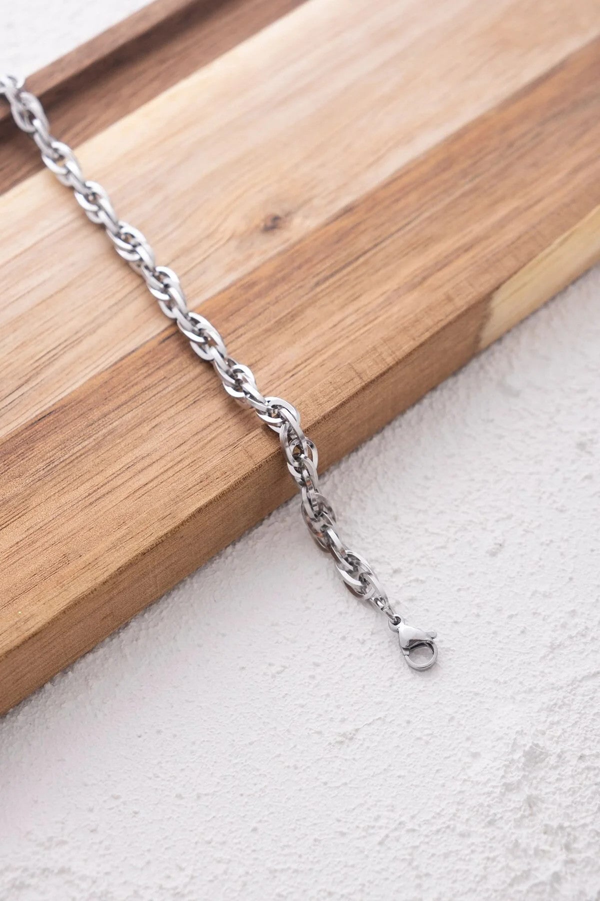 Çelik Sarmal Burgu Bileklik Kararmaz 18cm+5cm