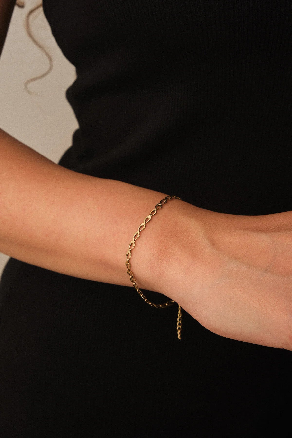 Çelik Arpa Bileklik Buğday Zincir Bileklik 3mm Kararmaz 17cm+4cm&21cm