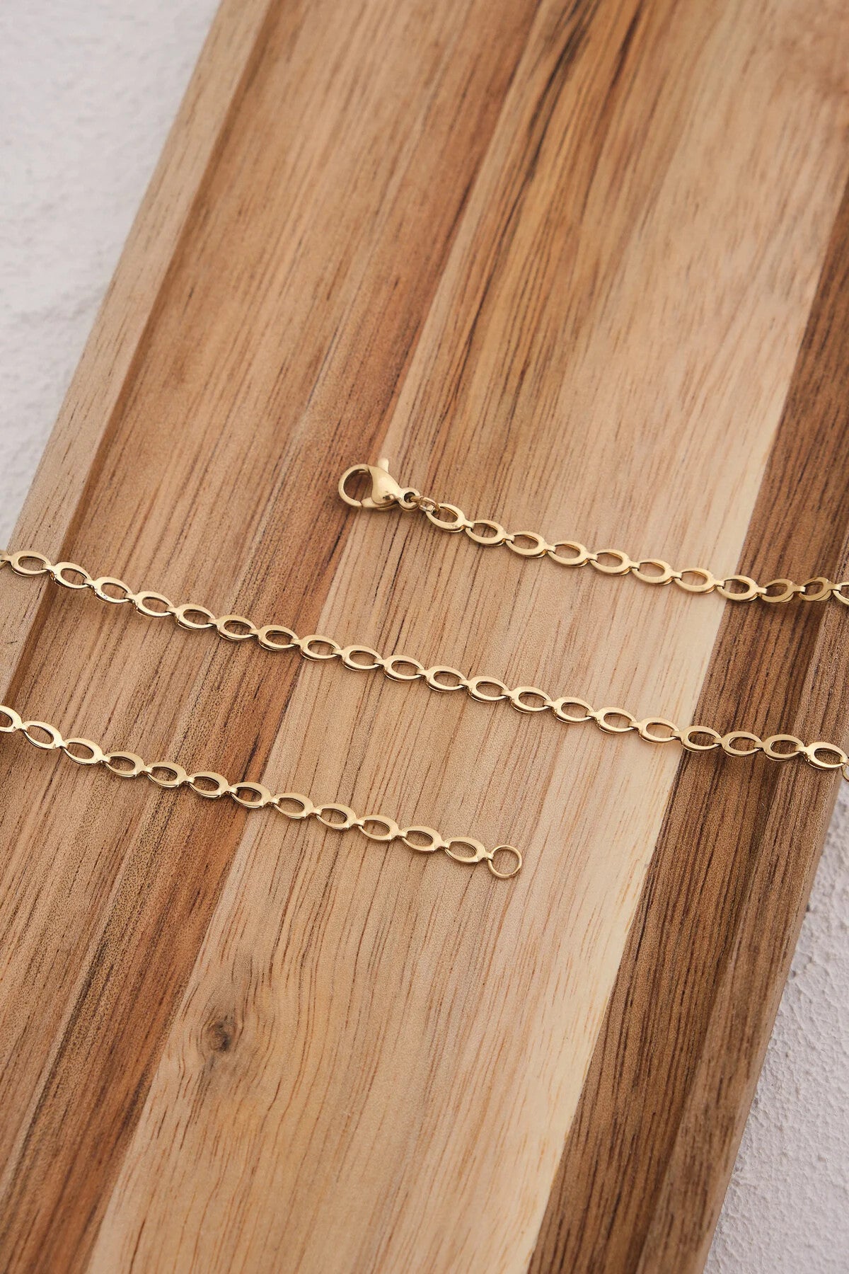 Çelik Arpa Kolye Buğday Zincir Kolye 3mm Kararmaz