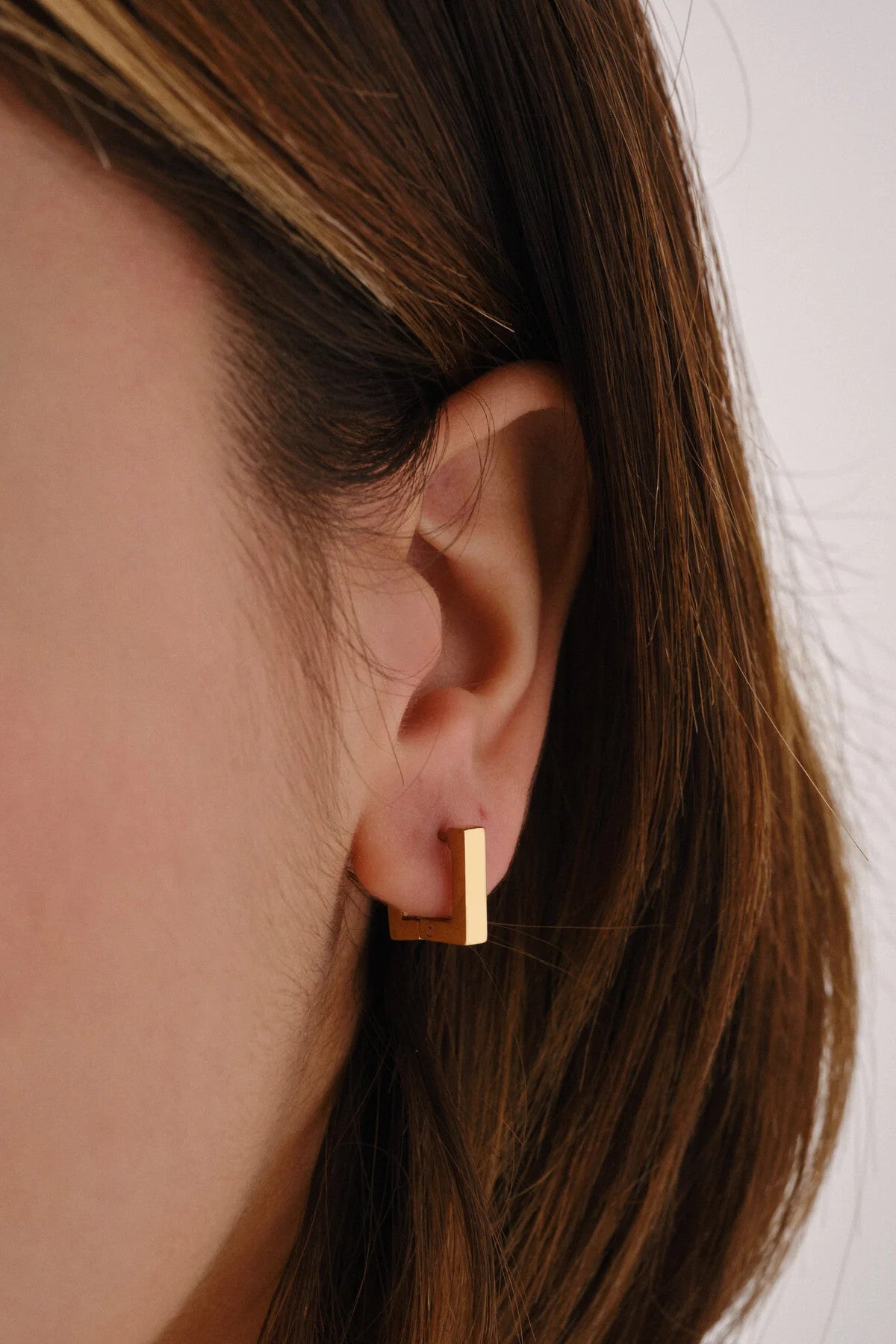 Çelik Kare Küpe Kararmaz Plaka Minimal 1.2cm Günlük Kullanıma Uygun