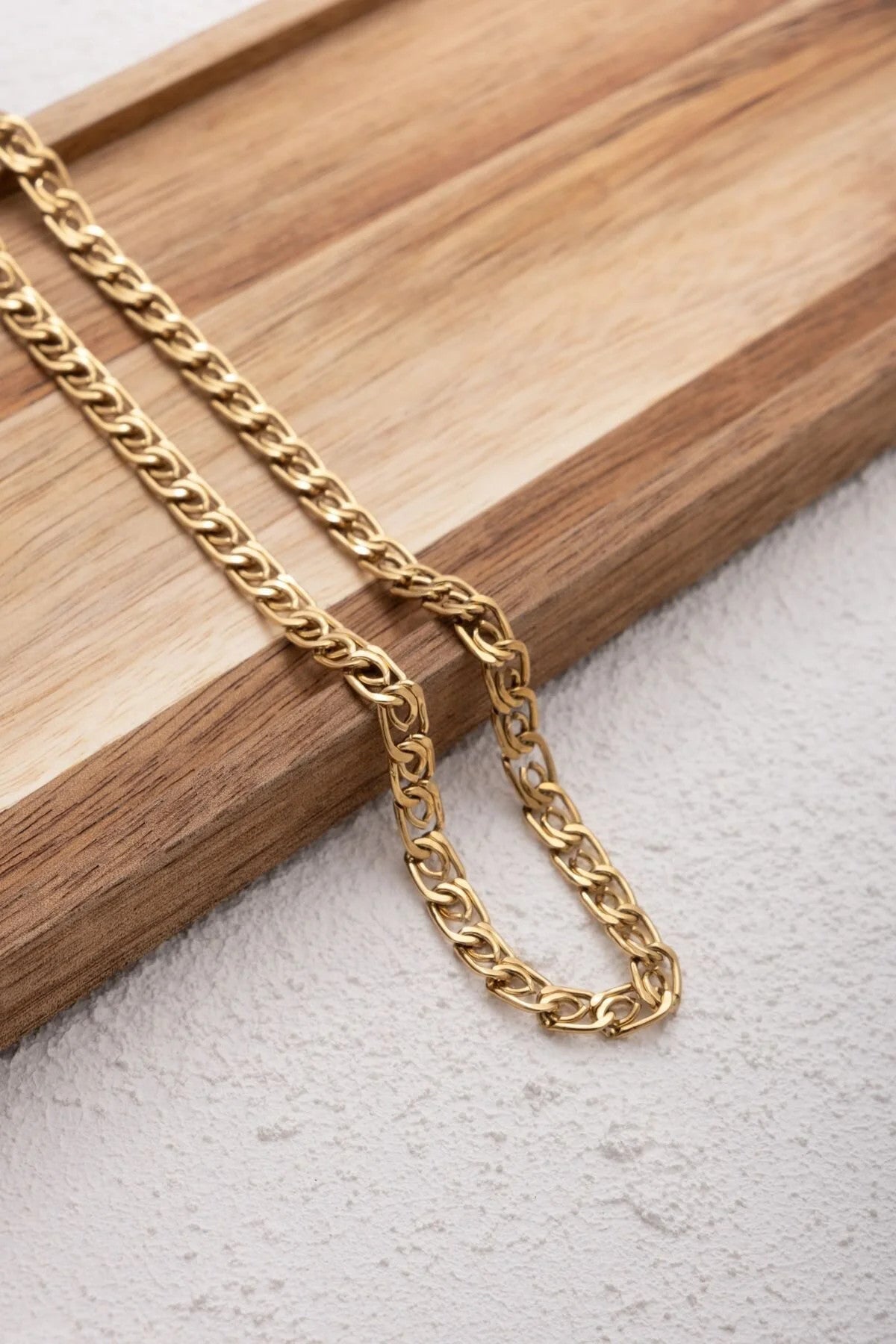 Çelik Kalın Salyangoz Zincir Kolye Minimal Ataç Model Kararmaz 6mm Günlük Kullanıma Uygun