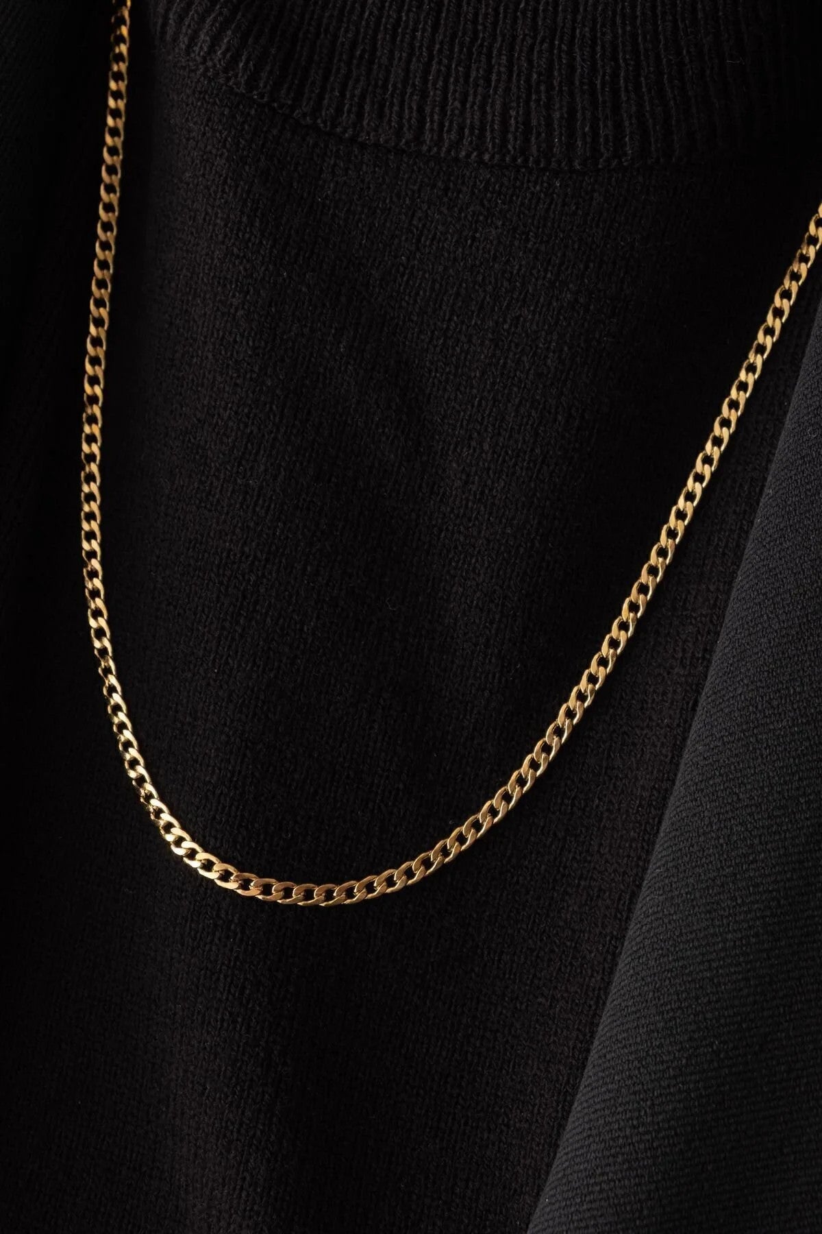 Çelik İnce Gurmet Zincir Kolye Kararmaz 3mm Unisex