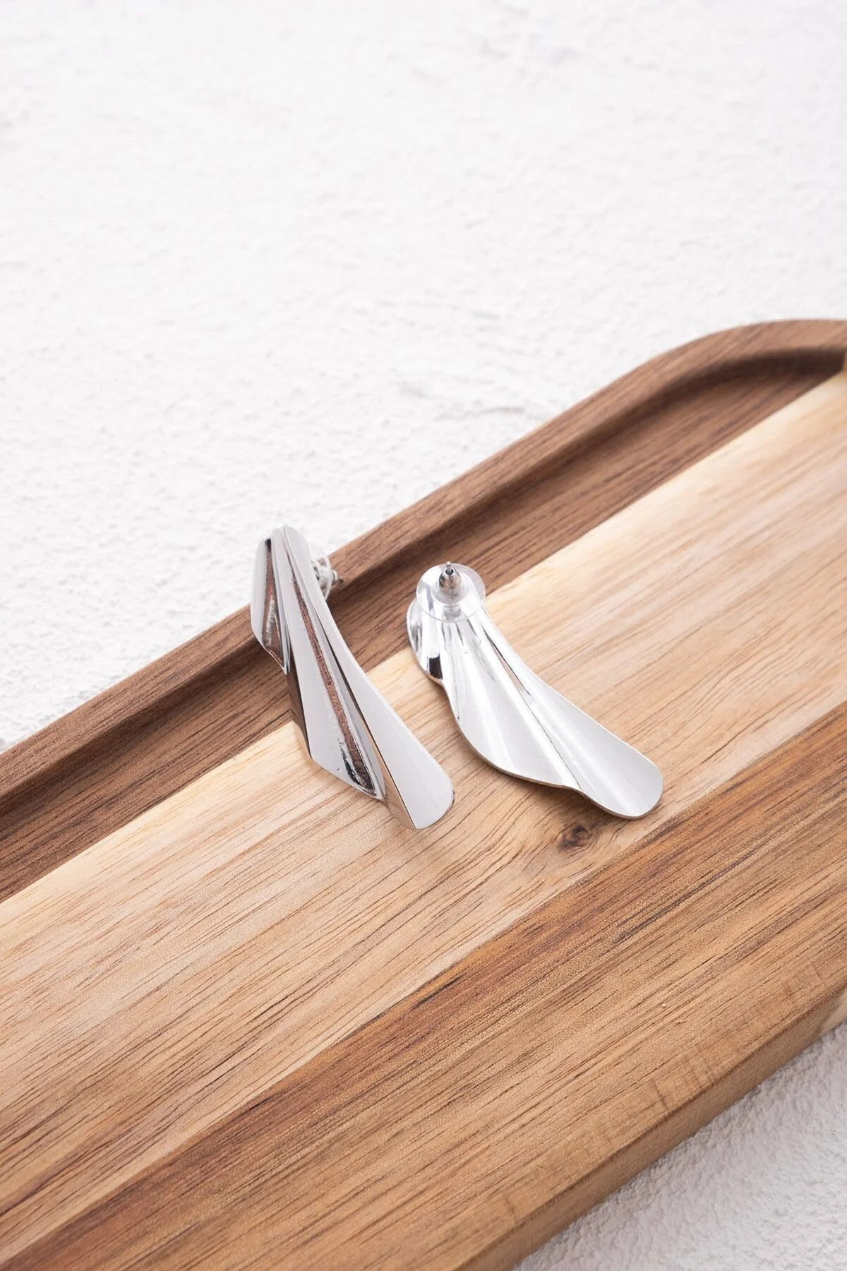 Ruffles Plaka Küpe Altın Renk Yeni Sezon Tiff Elsa Plaka Küpe 5cm