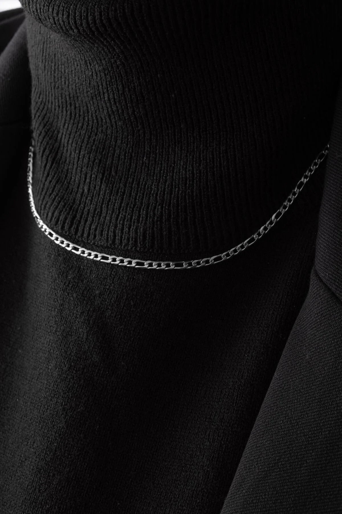 Çelik İnce Figaro Zincir Kolye Kararmaz 3mm Unisex