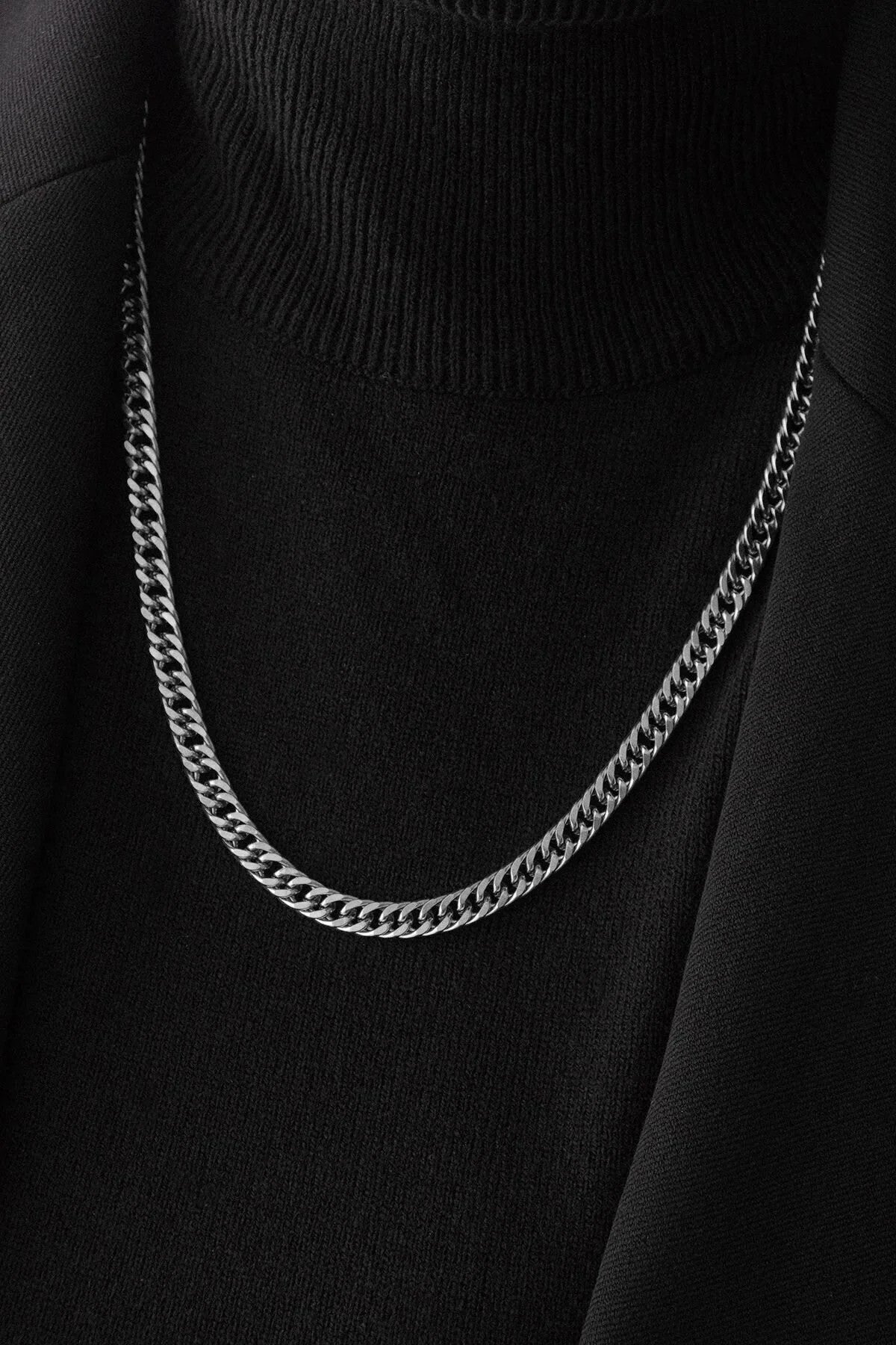 Çelik Almak Gurmet Zincir Kolye Miami Büyük Küba Kolye 6mm Kararmaz