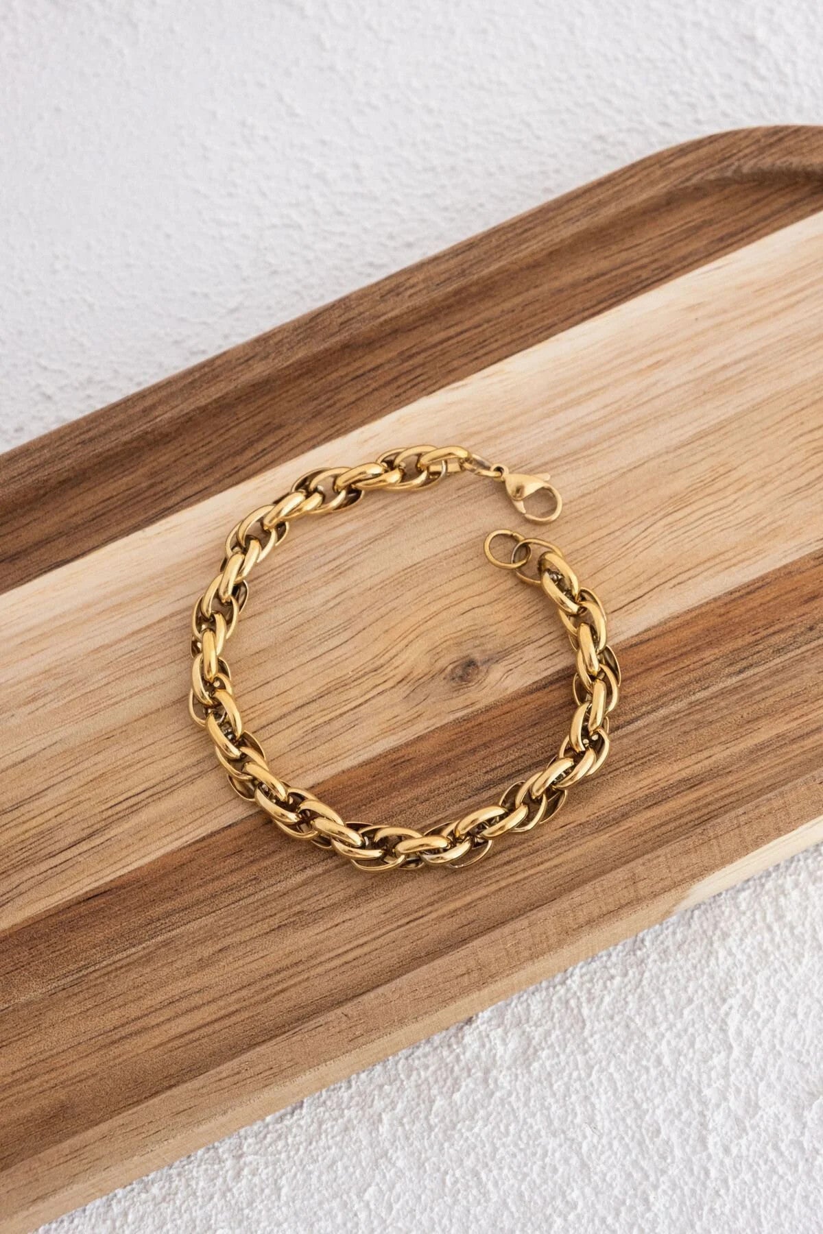 Çelik Burgu Bileklik Büyük Geçmeli Bileklik 5mm Kararmaz 17cm+4cm&21cm