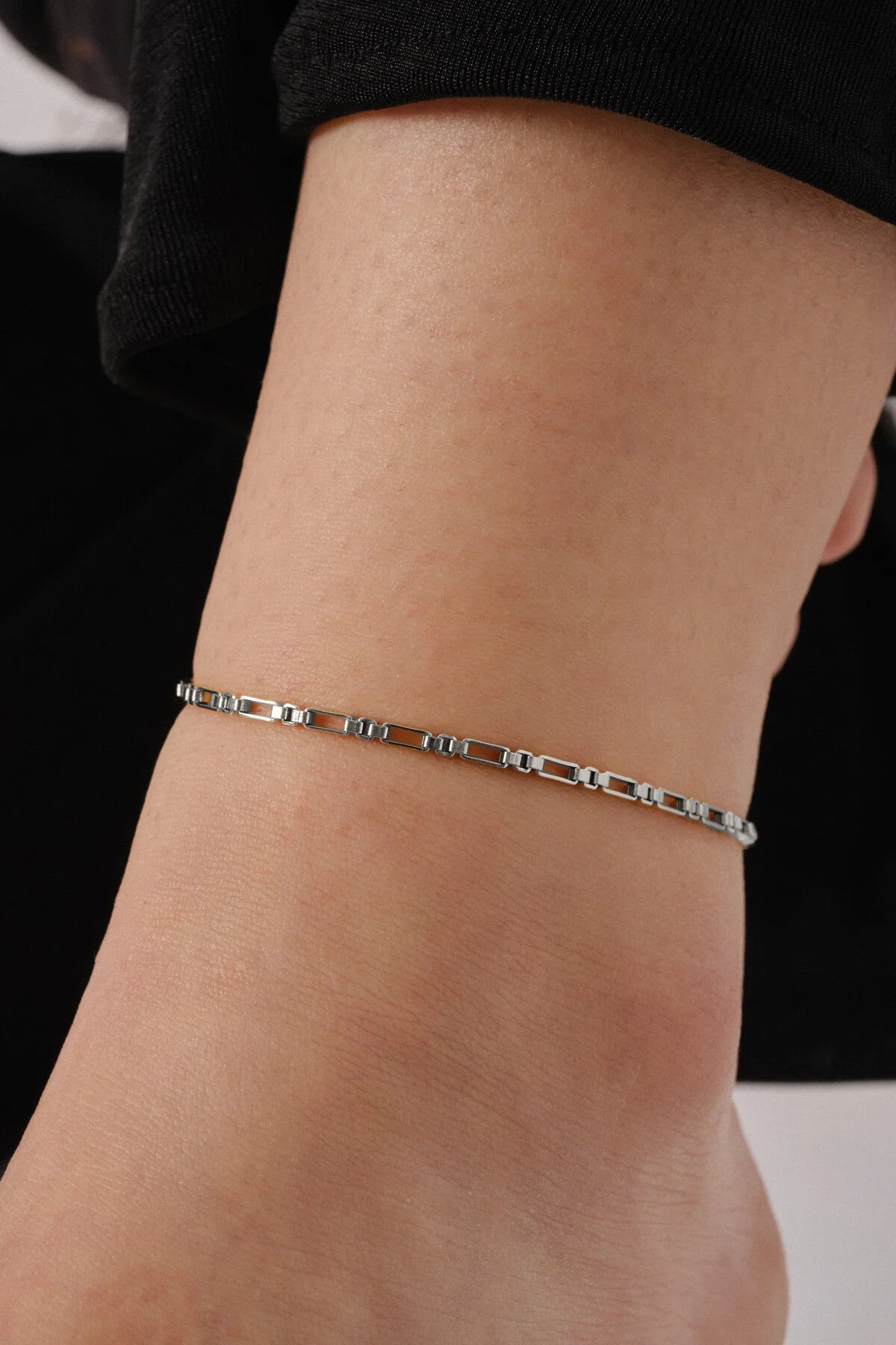 Çelik Dikdörtgen Kare Halhal Günlük Kullanıma Uygun Kutu Dikdörtgen Halhal 2mm 22cm+4cm