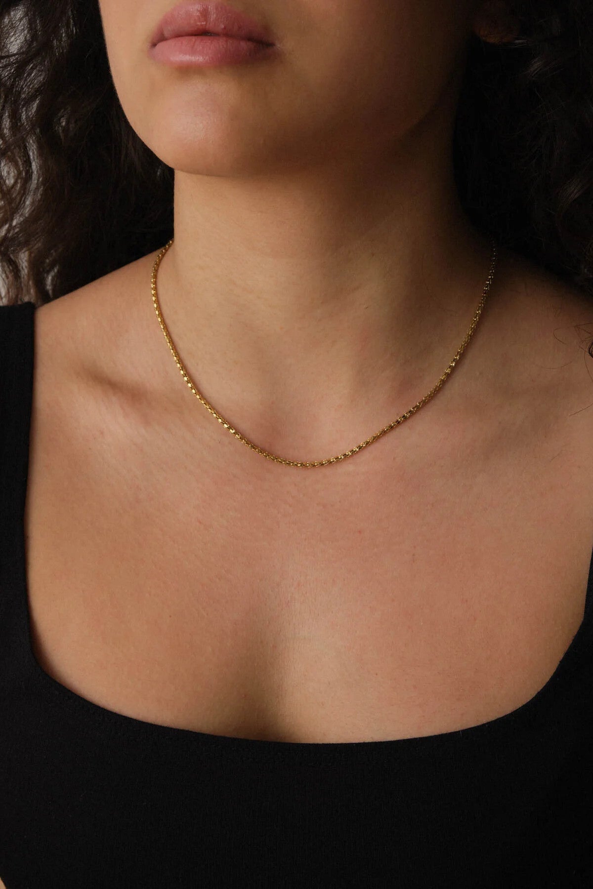 Çelik Pullu Halat Zincir Kolye Unisex Kararmaz 2mm Minimal Günlük Kullanıma Uygun