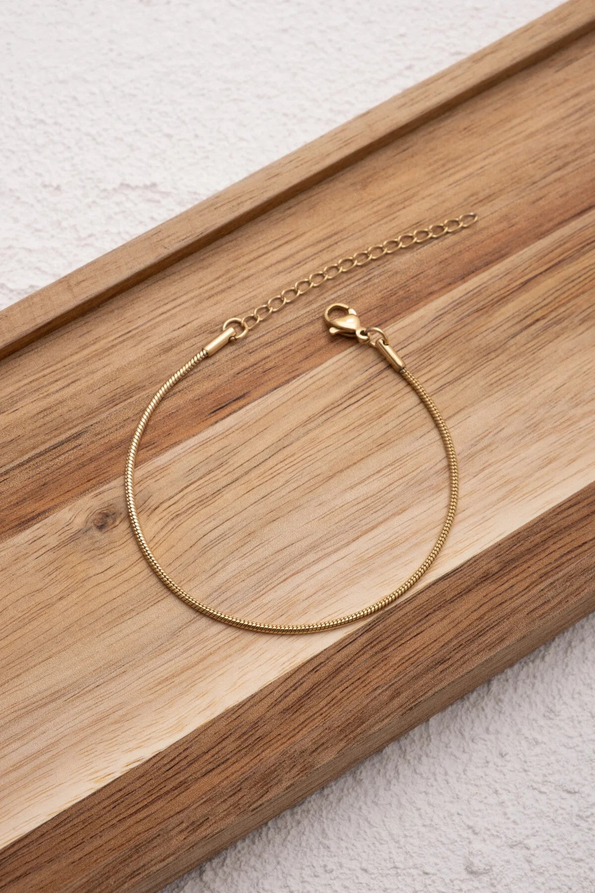 Çelik İnce Yuvarlak İtalyan Zincir Bileklik 1mm Kararmaz Günlük Kullanıma Uygun 17+6cm