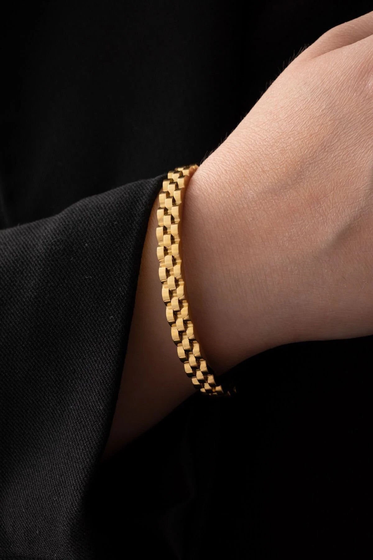 Çelik Saat Kordon Kelepçe Bileklik Kararmaz Gümüş 18cm