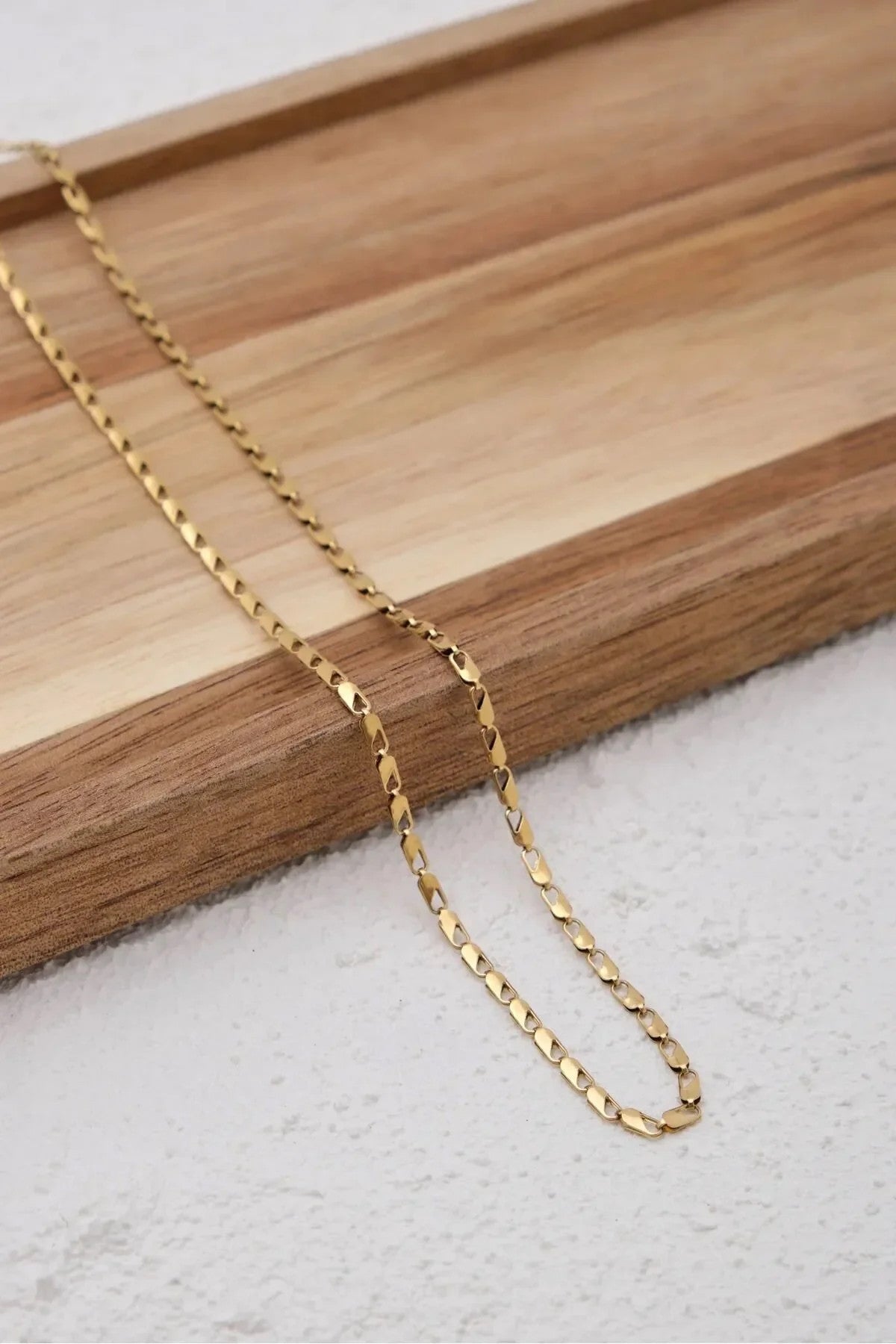 Çelik Papağan Erkek Zincir Kolye 2mm Kararmaz