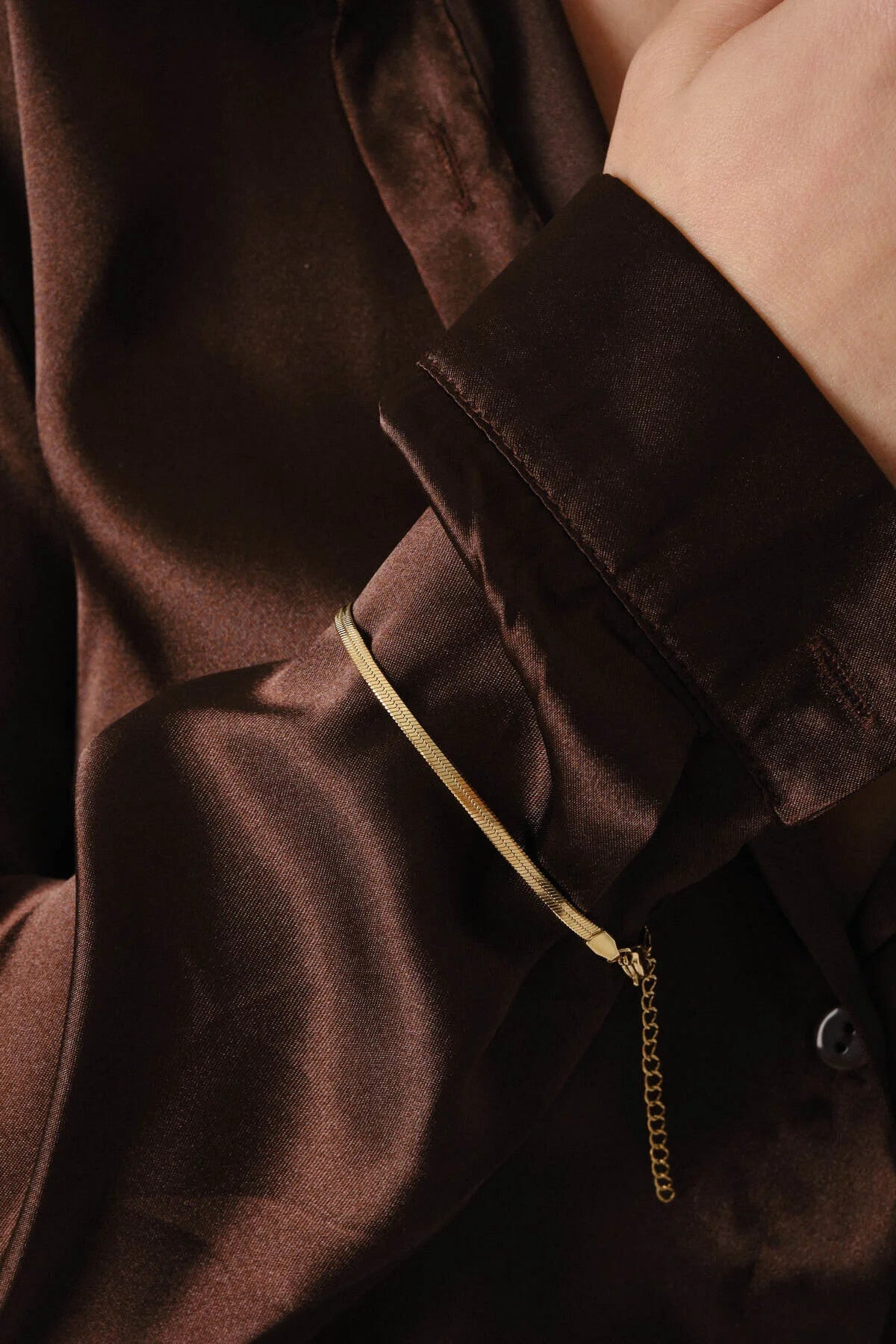 Çelik İtalyan Zinciri Bileklik 18cm+5cm Kararmaz