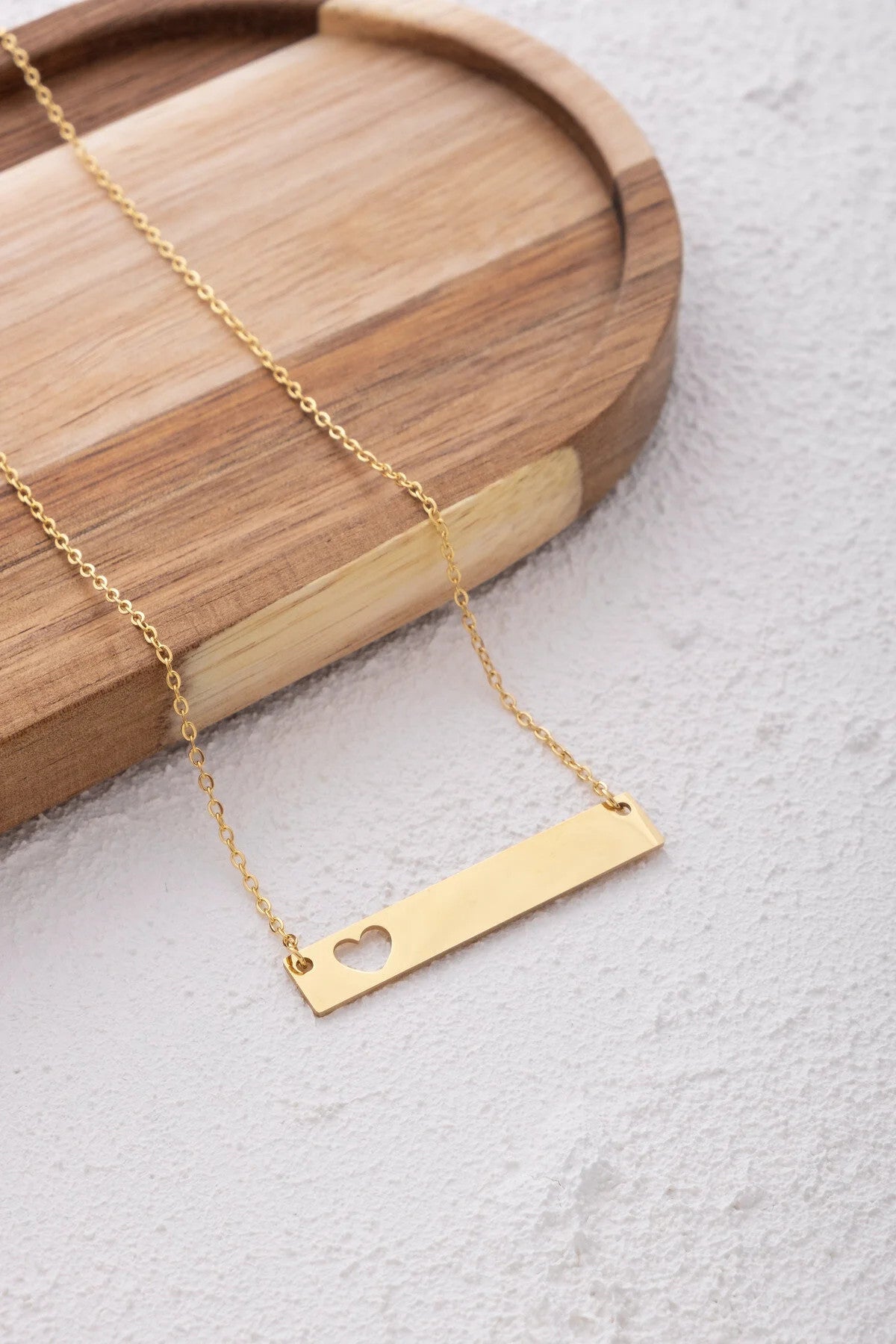 Çelik Kalpli Künye Kolye Kararmaz