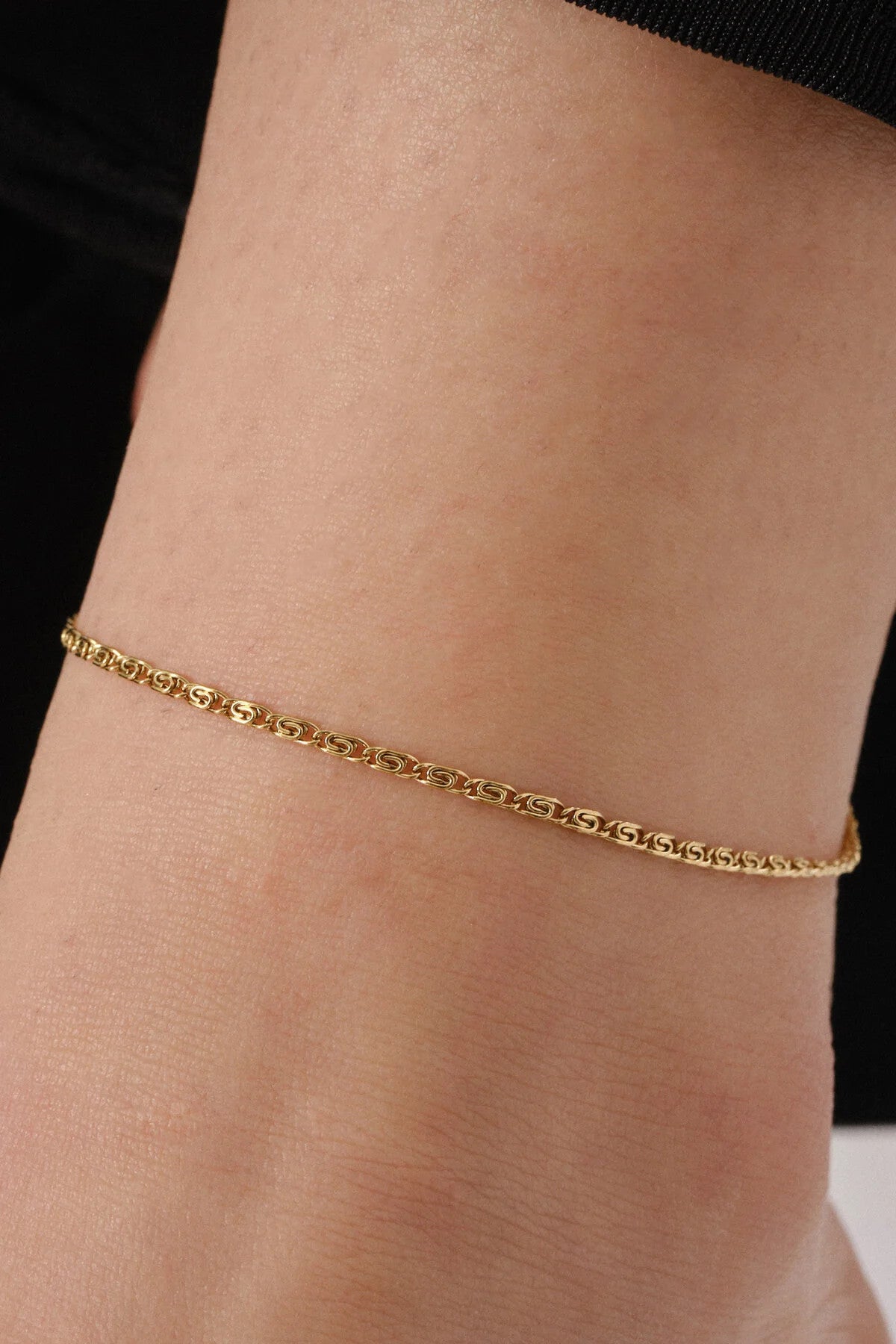 Çelik İnce Ataç Model Zincir Halhal Minimal Zincir Salyangoz Kararmaz 2mm 22+4cm