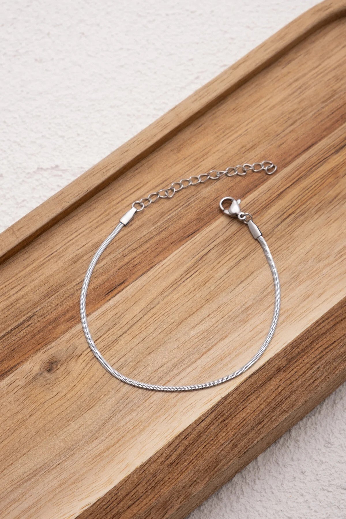 Çelik İnce İtalyan Bileklik Balık Sırtı Model Kararmaz 17+6cm 2mm Günlük Kullanıma Uygun