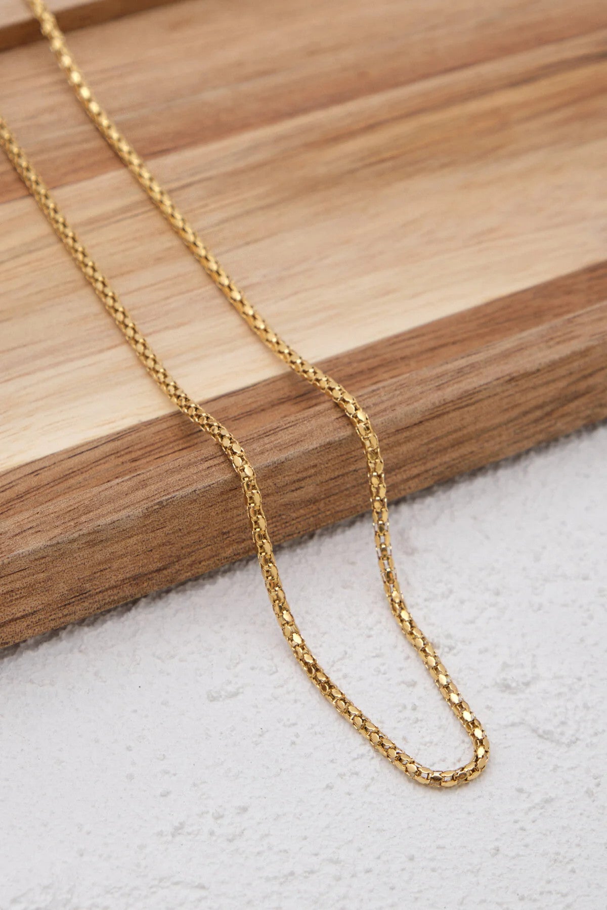 Çelik Pullu Halat Zincir Kolye Unisex Kararmaz 2mm Minimal Günlük Kullanıma Uygun