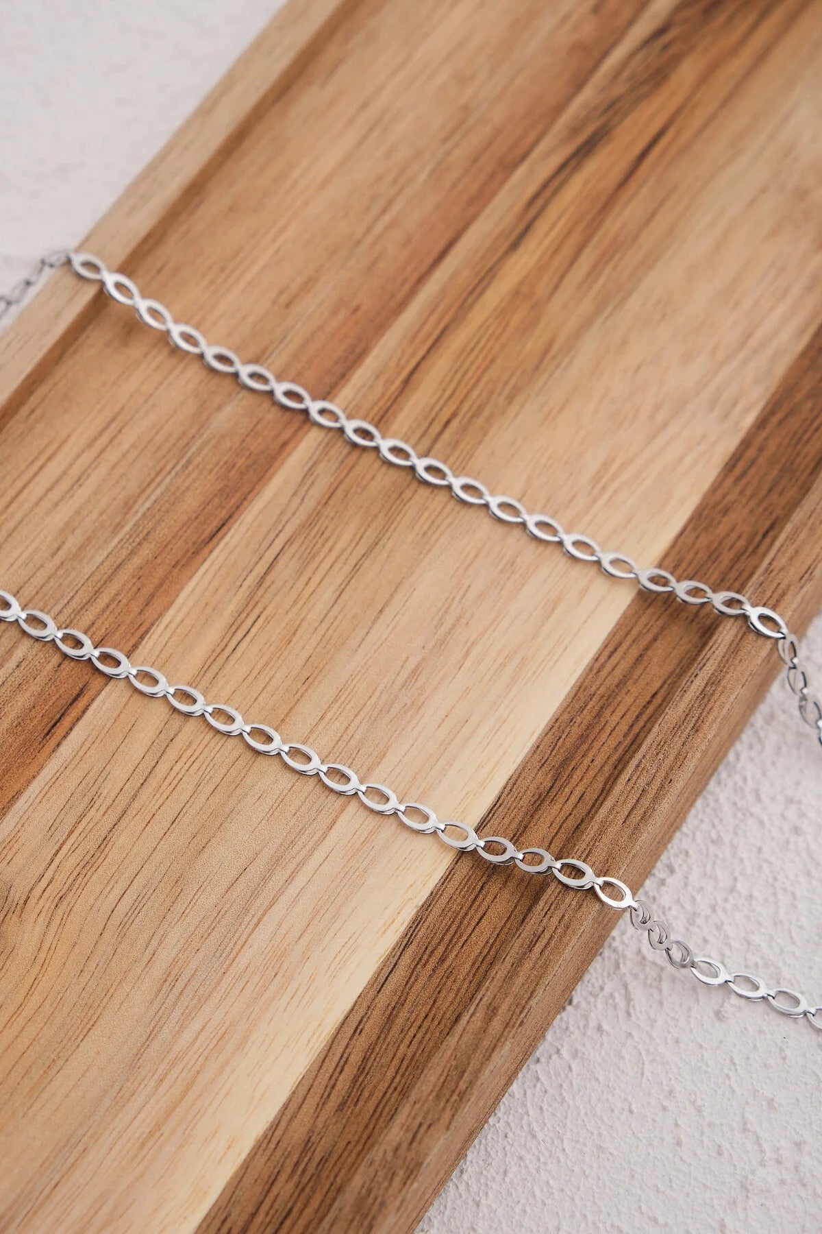 Çelik Arpa Kolye Buğday Zincir Kolye 3mm Kararmaz