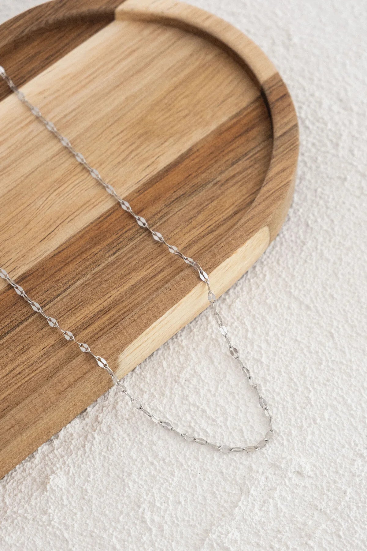 Çelik Dudak Zincir Kolye Ince Singapur Sarma Burgu Aynalı Kolye 2mm Zarif Minimal