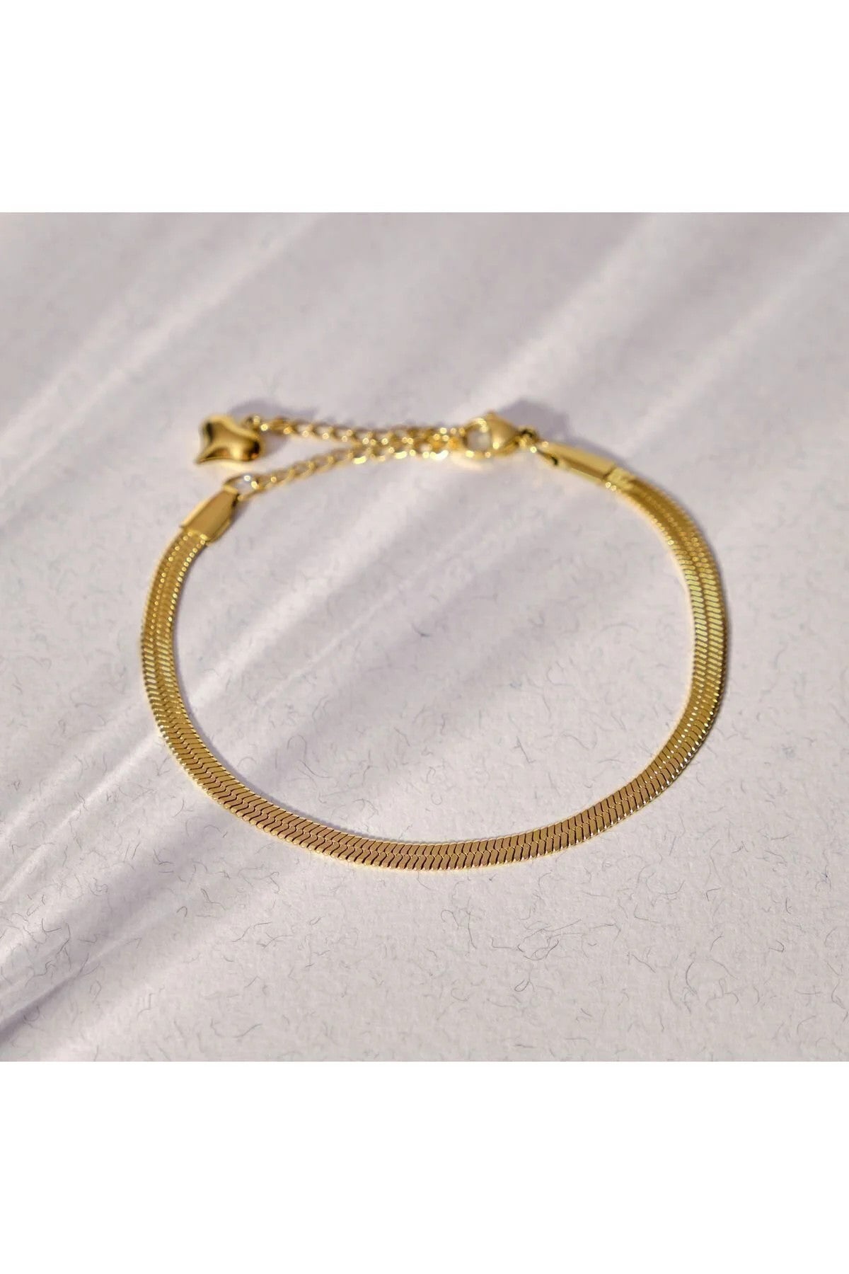 Çelik İtalyan Zinciri Bileklik 18cm+5cm Kararmaz