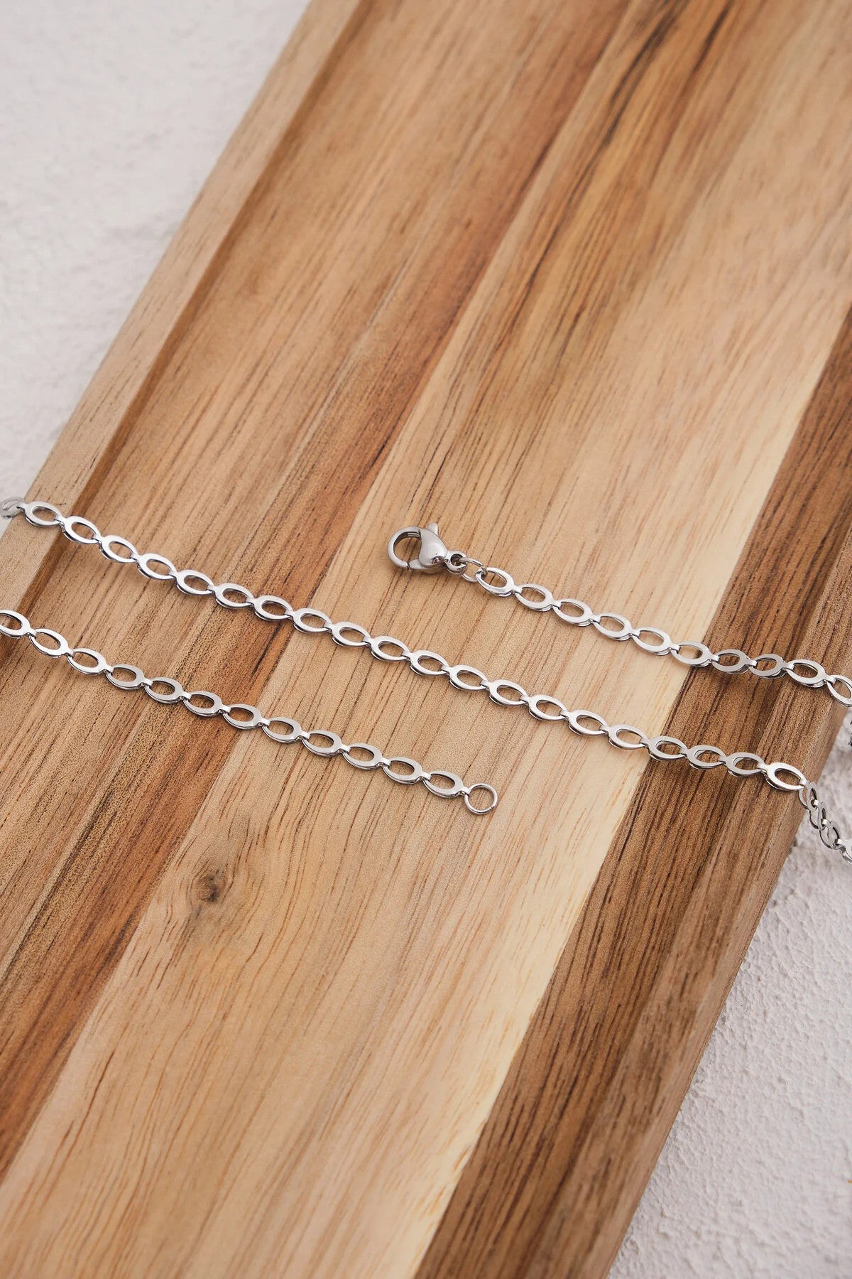 Çelik Arpa Kolye Buğday Zincir Kolye 3mm Kararmaz