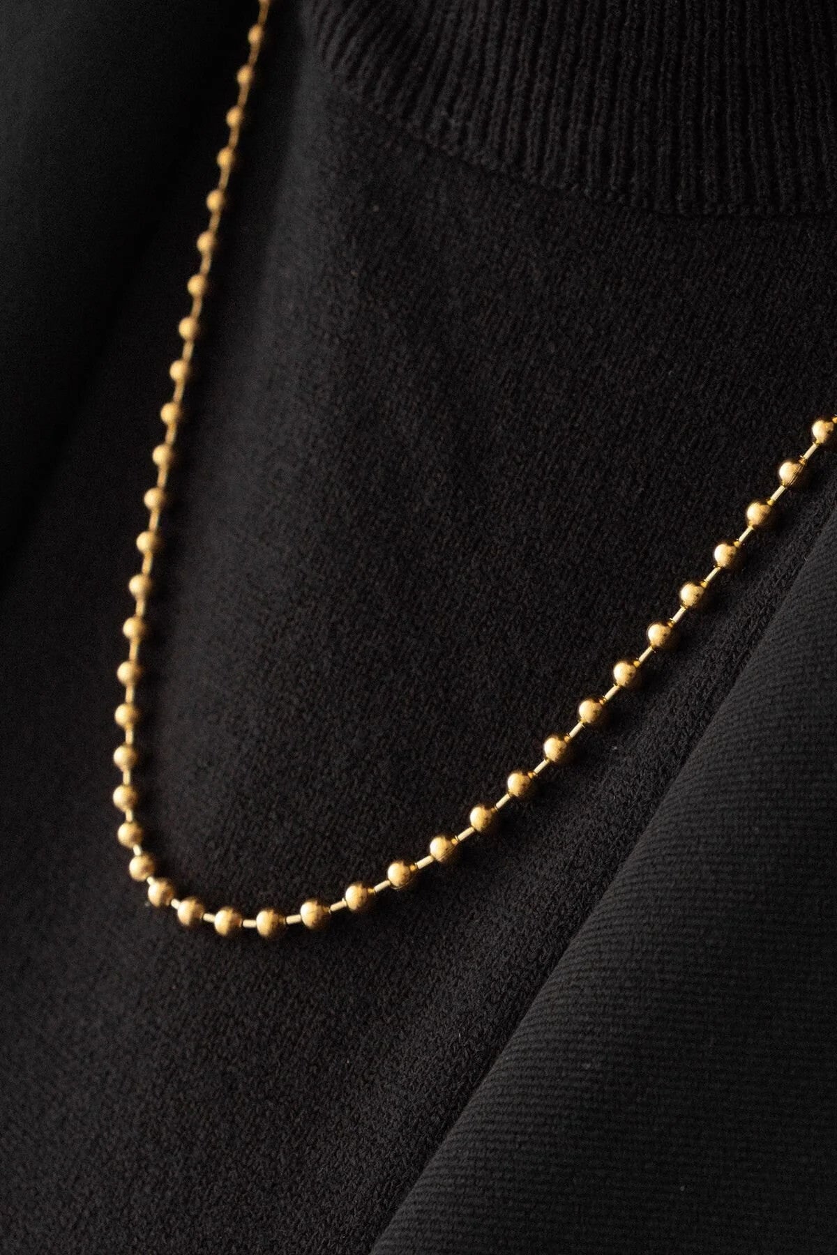 Çelik Top Dorika Zincir Kolye Top Boncuk Zincir 3mm Kombinlik