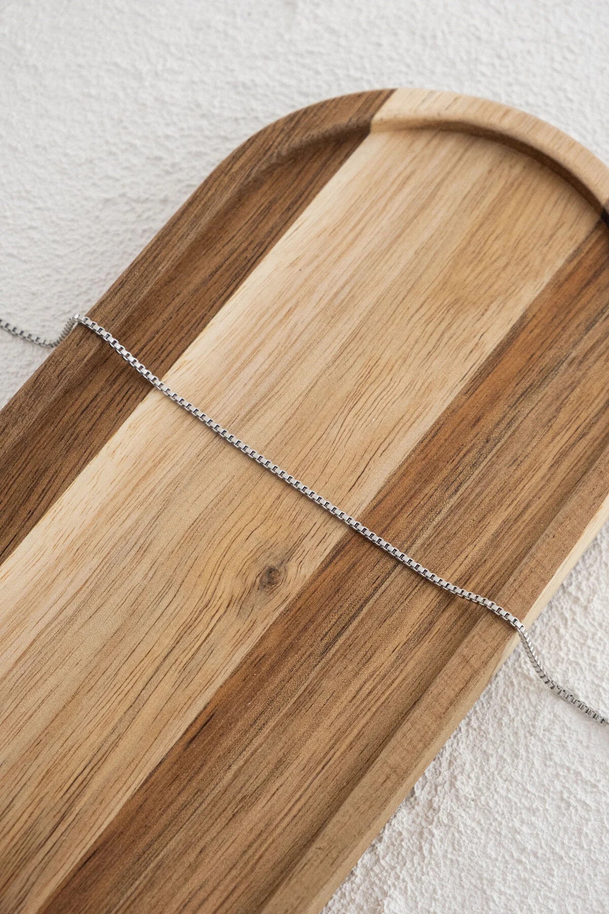 Çelik Kutu Kare Zincir Bileklik İnce Box Küba Zincir 1mm Zarif Minimal 17cm+4cm&21cm