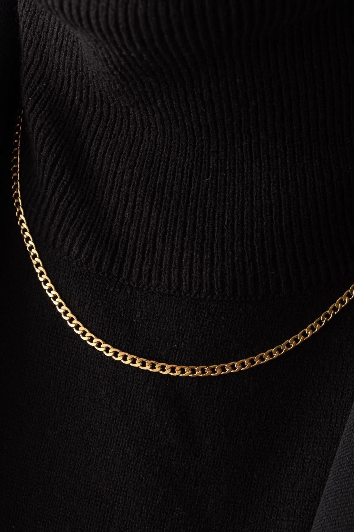 Çelik İnce Gurmet Zincir Kolye Kararmaz 3mm Unisex