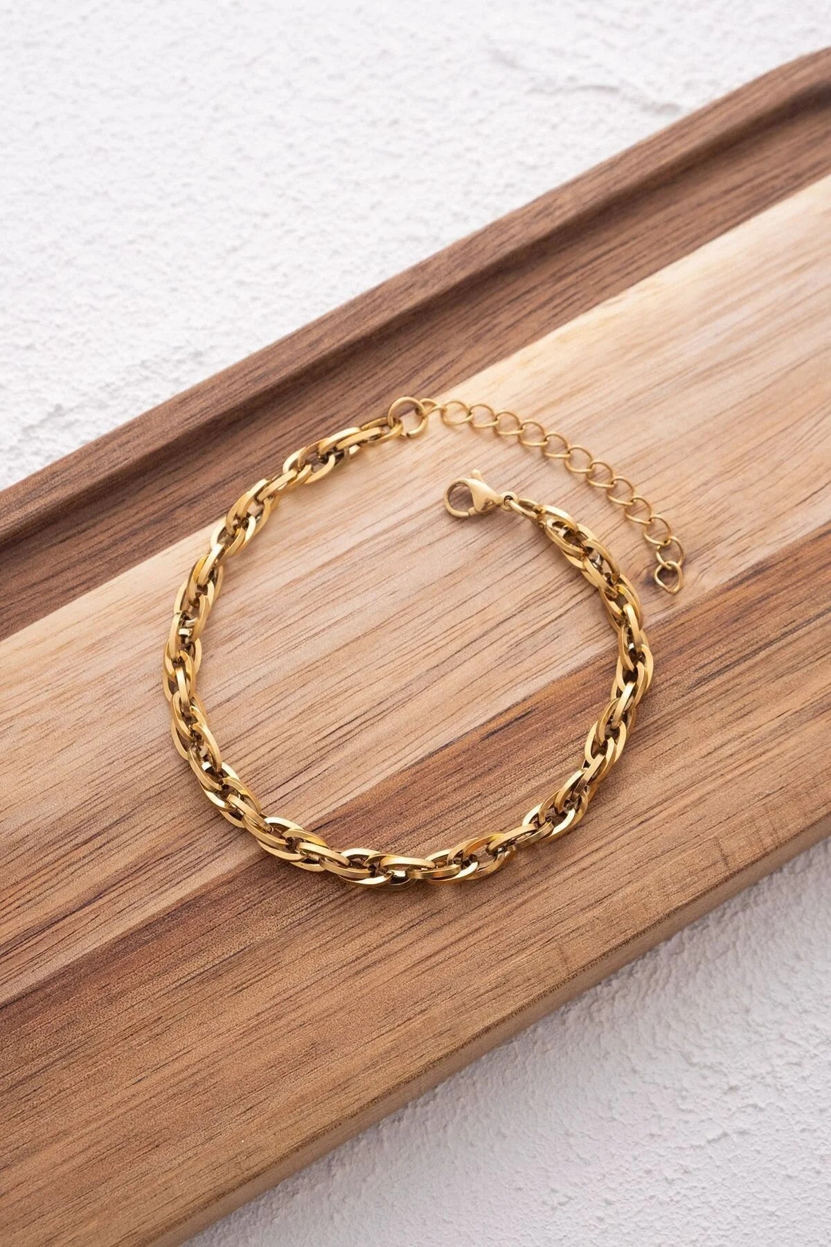 Çelik Sarmal Burgu Bileklik Kararmaz 18cm+5cm