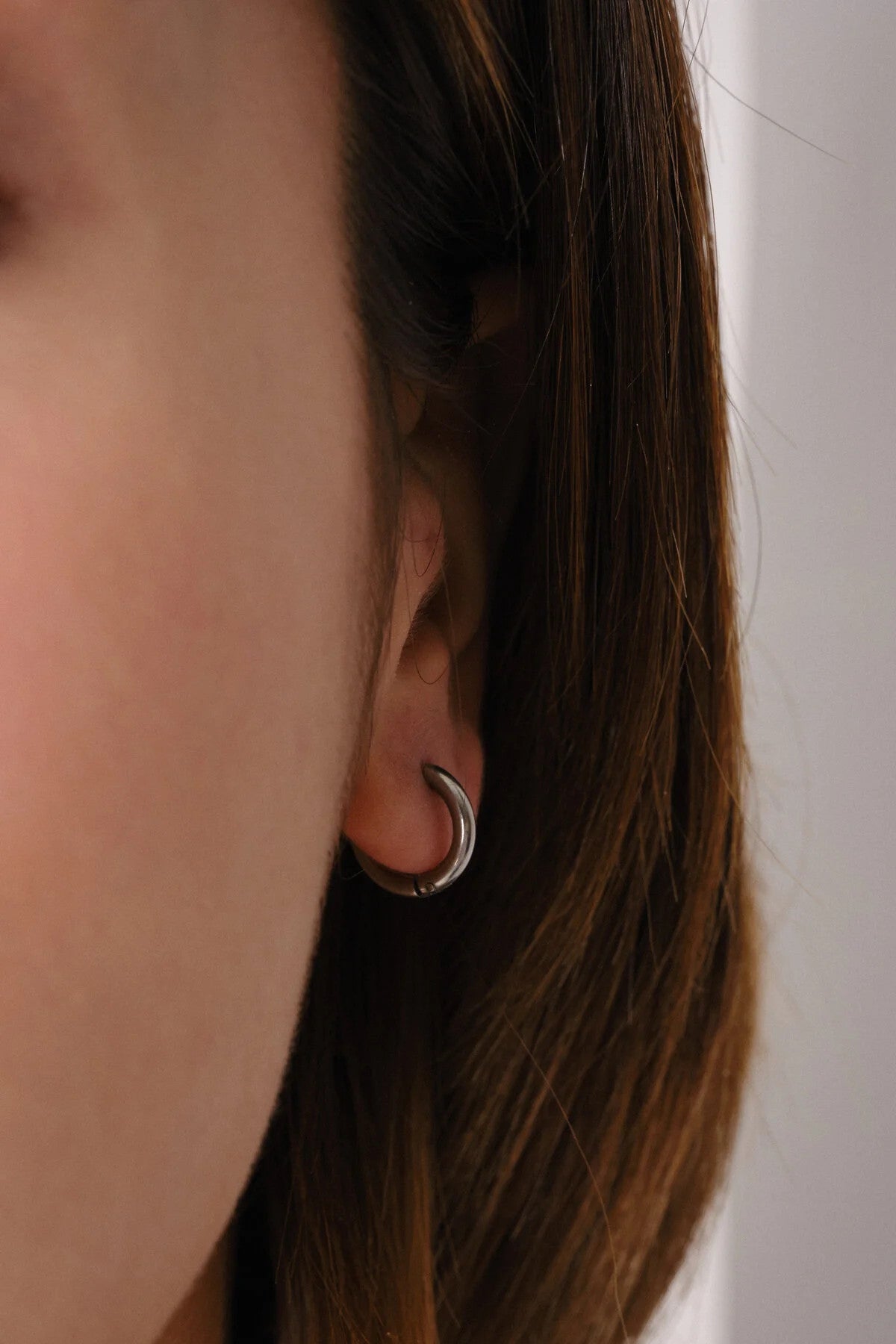 Çelik Halka Küpe Kararmaz Çap 1.2cm Günlük Kullanıma Uygun Boru Küpe