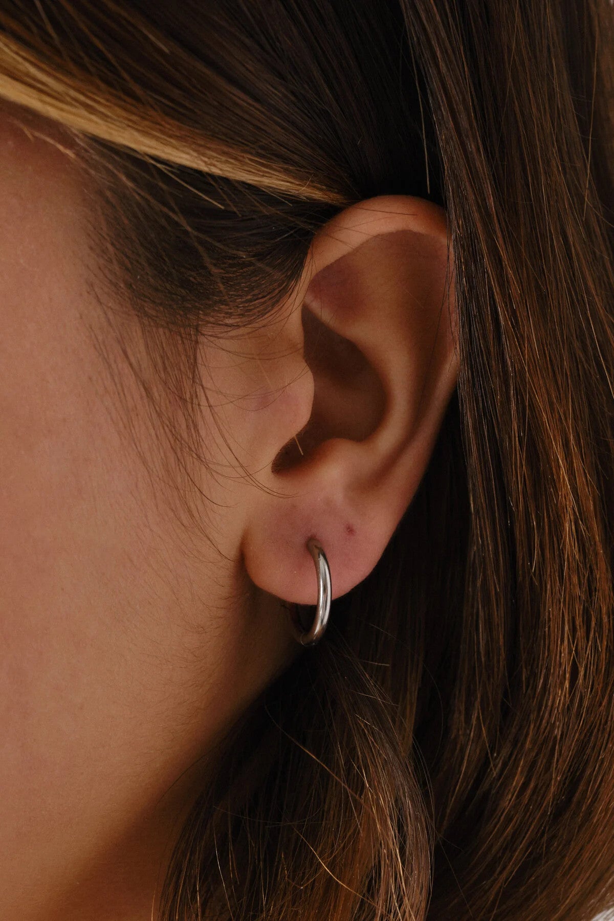 Çelik Halka Küpe Kararmaz Çap 1.8cm Günlük Kullanıma Uygun Boru Küpe