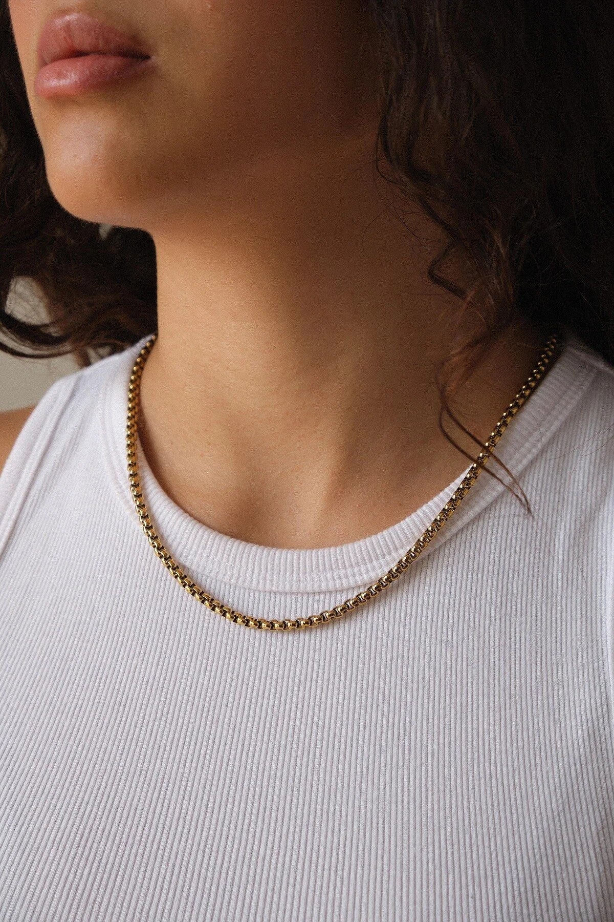 Çelik Yuvarlak Top Zincir Kolye Forse Zincir 5mm Kararmaz