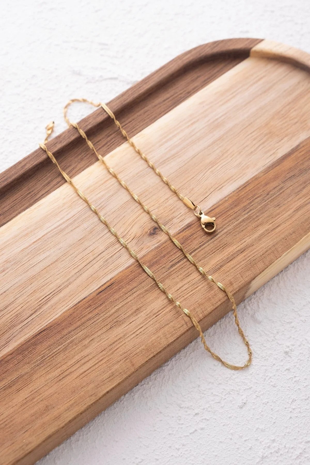 Çelik Ince Singapur Zincir Kolye Ince Burgu Zincir 1mm Zarif Minimal 45cm&60cm