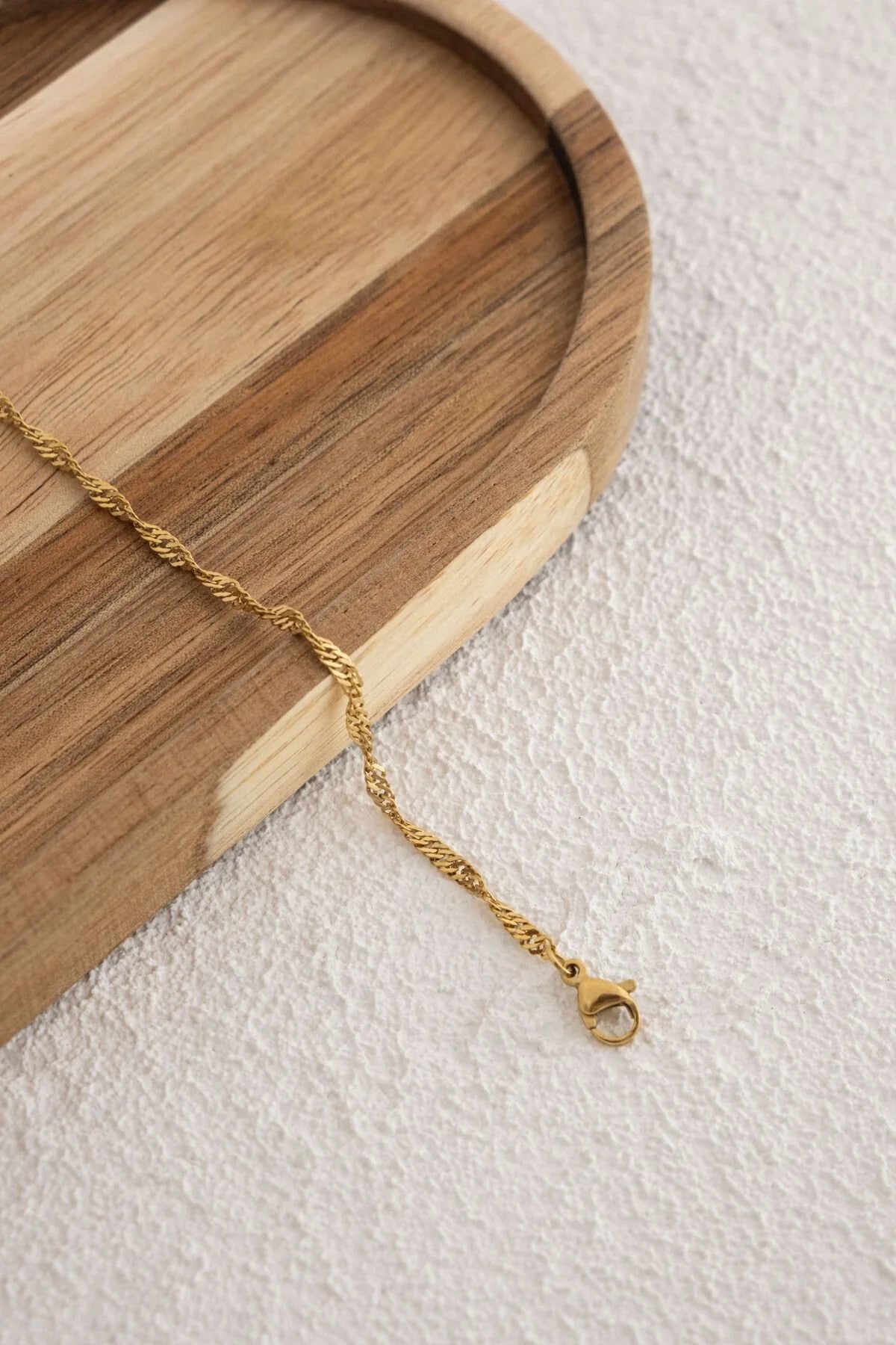 Çelik Singapur Zincir Bileklik İnce İthal Sarma Burgu Zincir 2mm Zarif Minimal 17cm+4cm&21cm