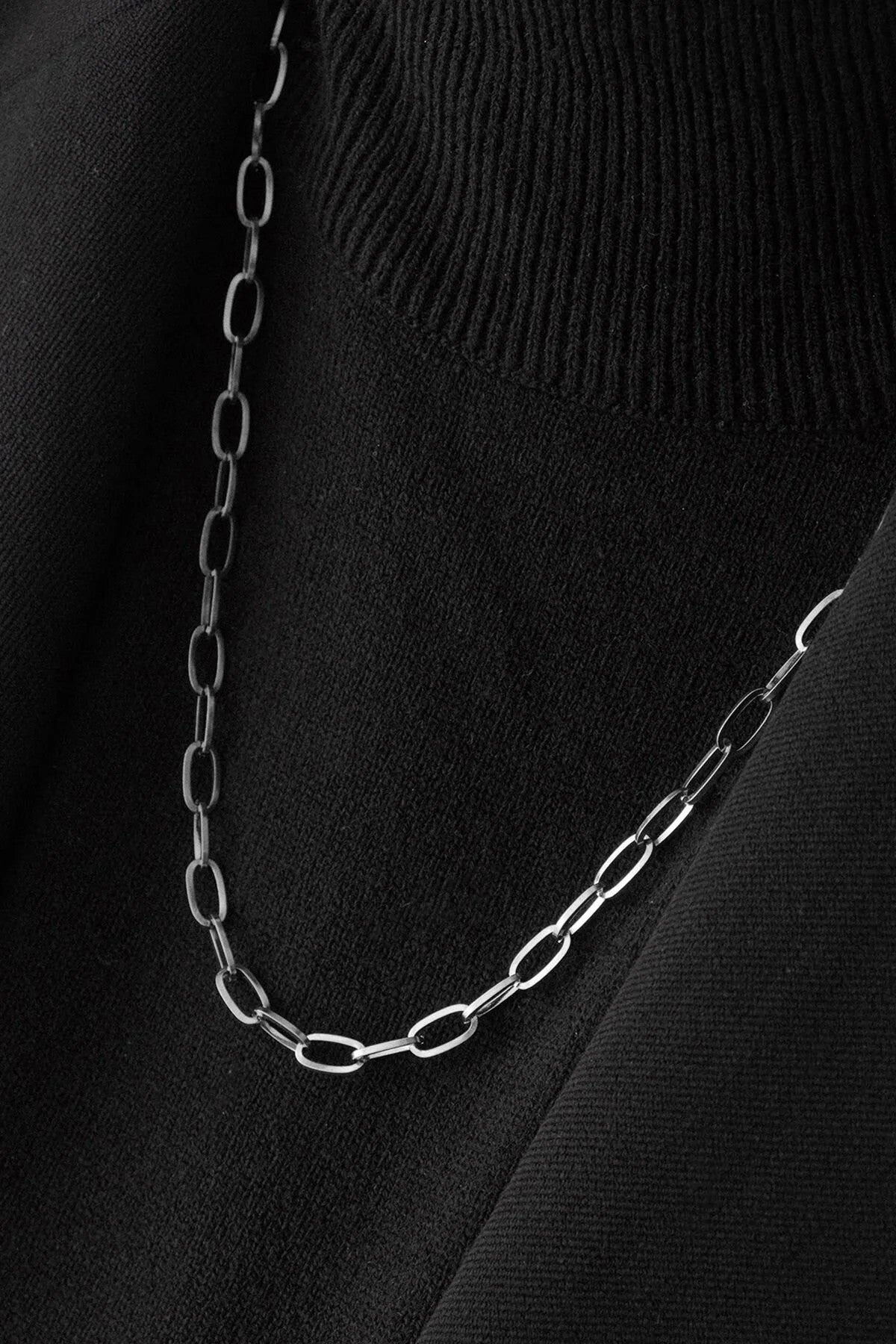 Çelik Ataç Oval Zincir Kolye Kararmaz 5mm Kişiselleştirilebilir Zincir Boy Seçenekleriyle