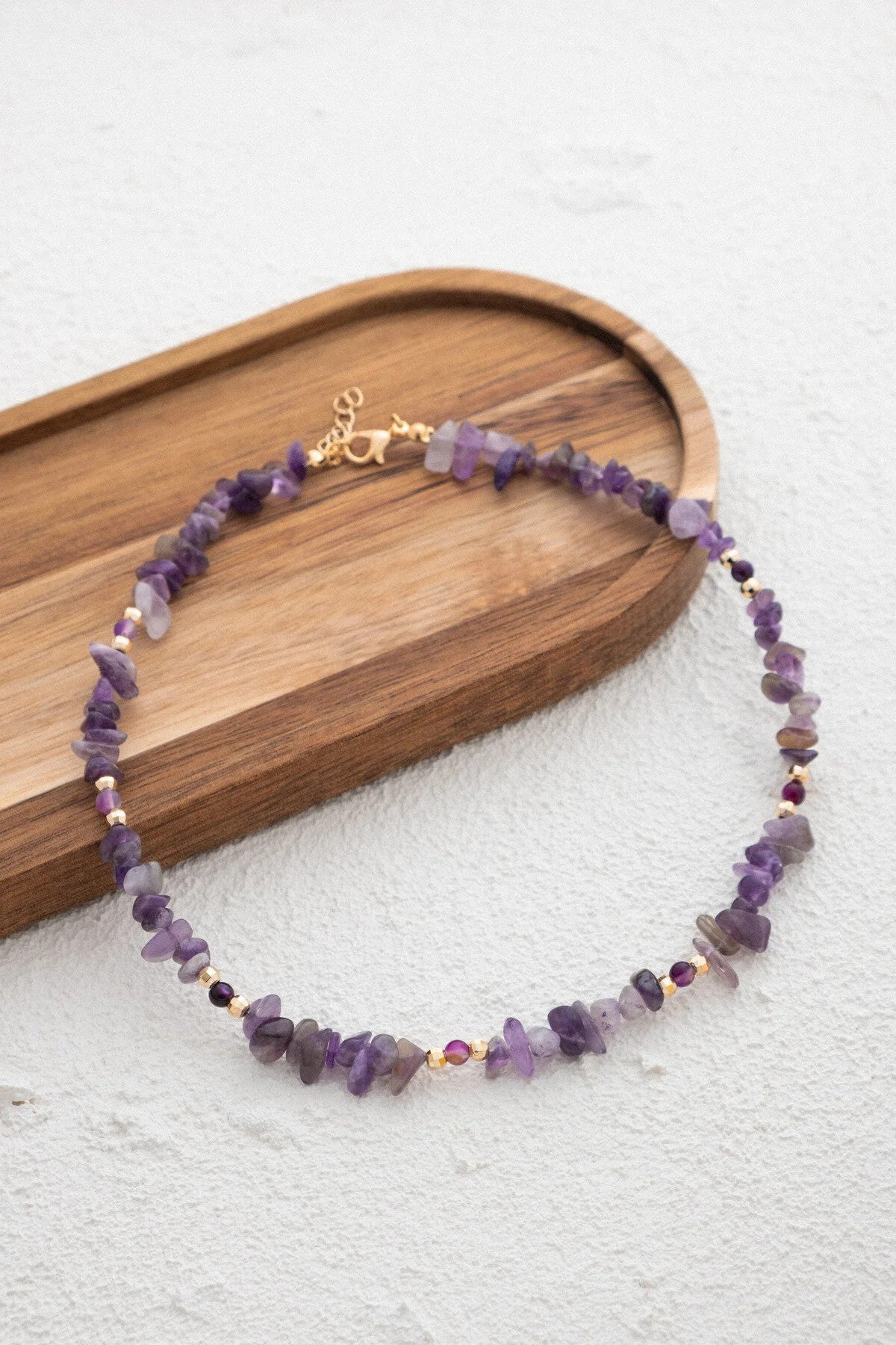 Akuamarin Doğal Kırık Taş Kolye 40cm El İşi Özel Yapım Akuamarin Taşı Chocker