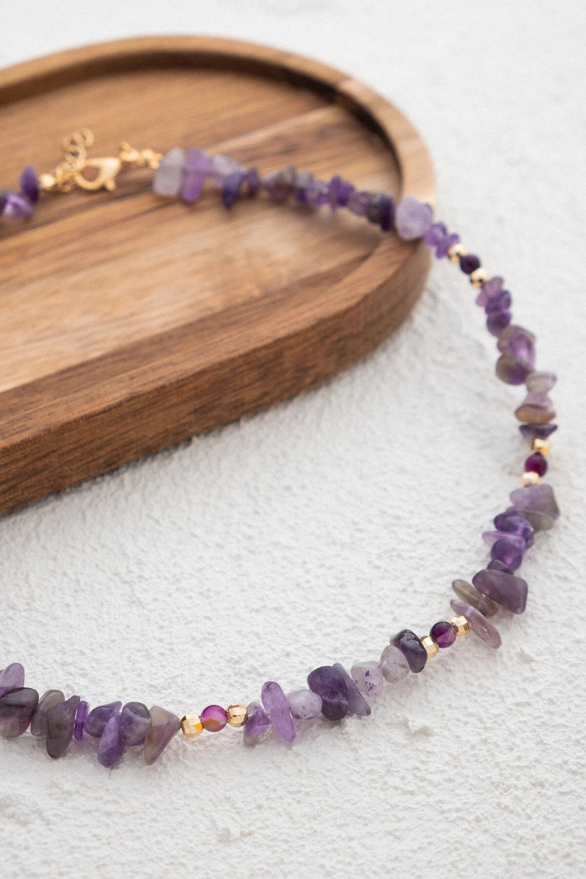 Akuamarin Doğal Kırık Taş Kolye 40cm El İşi Özel Yapım Akuamarin Taşı Chocker